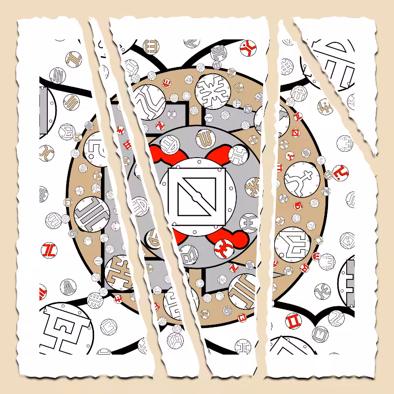 Fractals and fractures -"Alphabetic Signs" #16