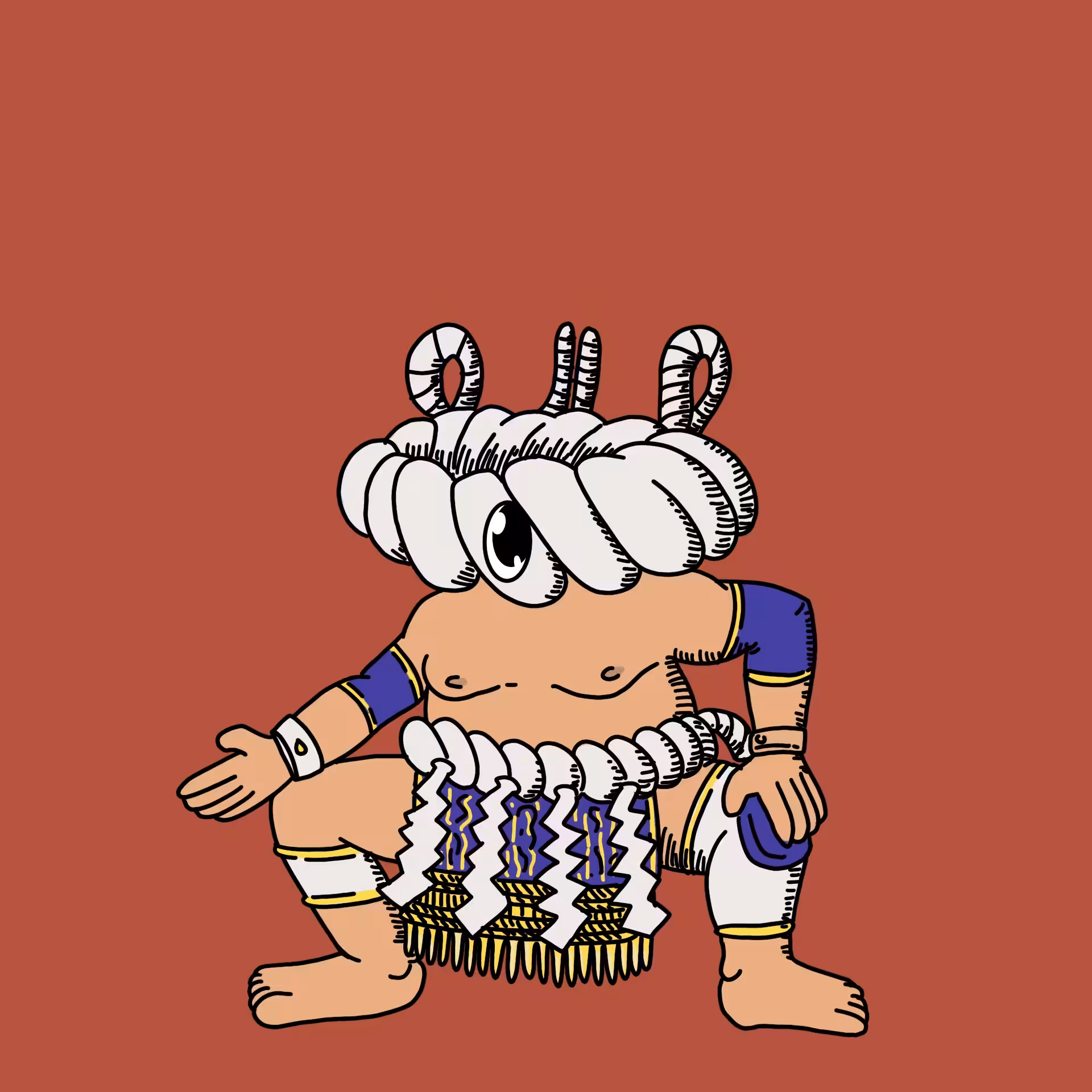 Sumowrestler one eyed guy #00195