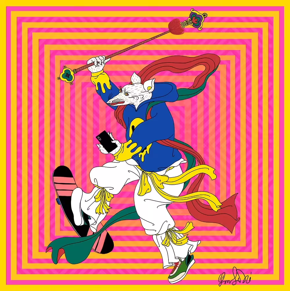 'The zodiacal deity' (十二支神) Collection no1. 'Mouse' 1/1