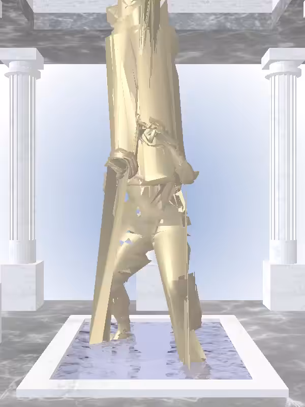 HeavenComputer: The Punching Faded Gold Woman #7425
