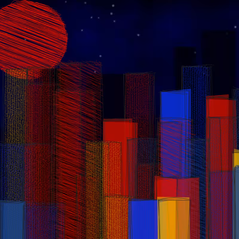 hastily-drawn cityscape sketch #26