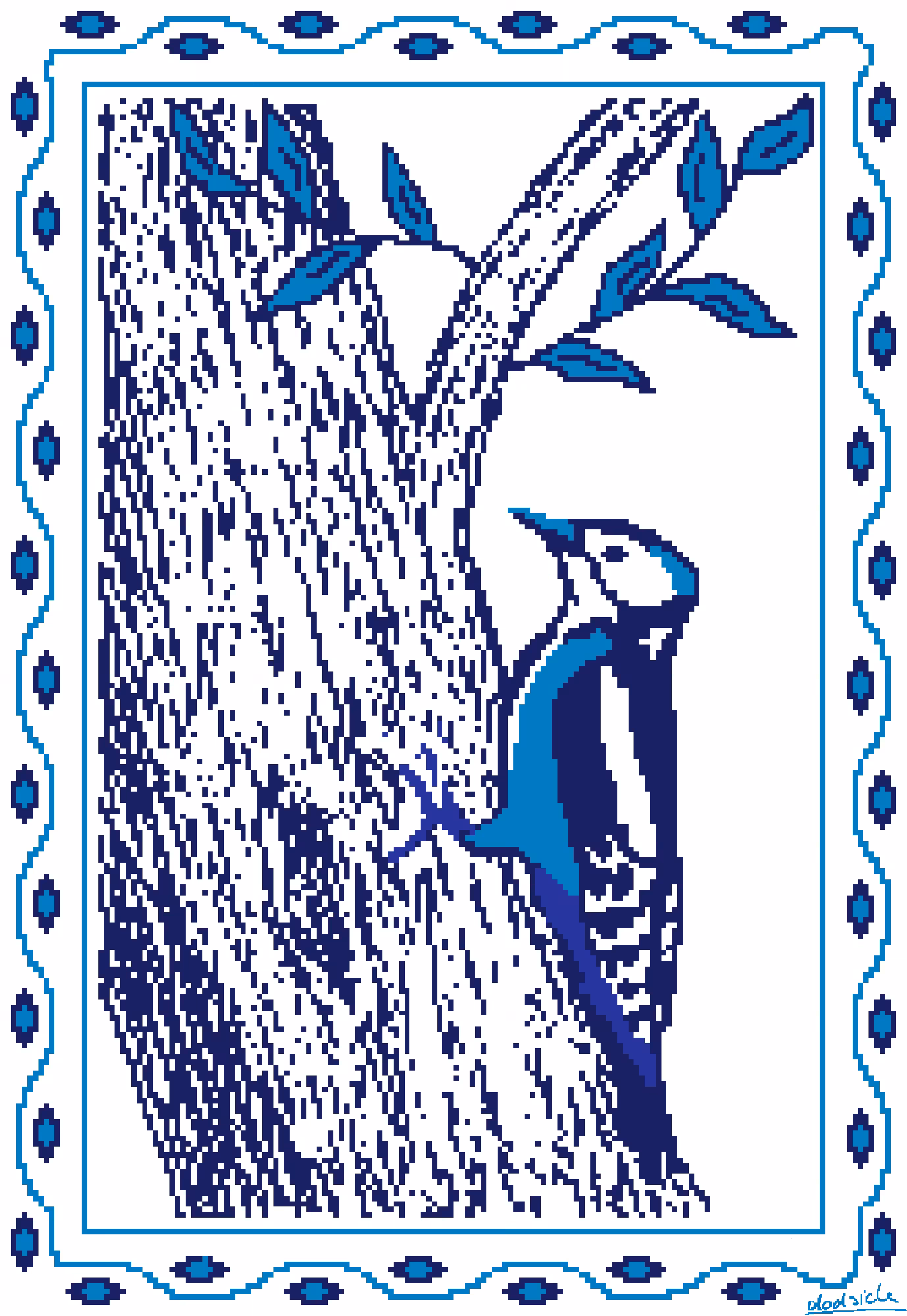 Delft Blue Woodpecker