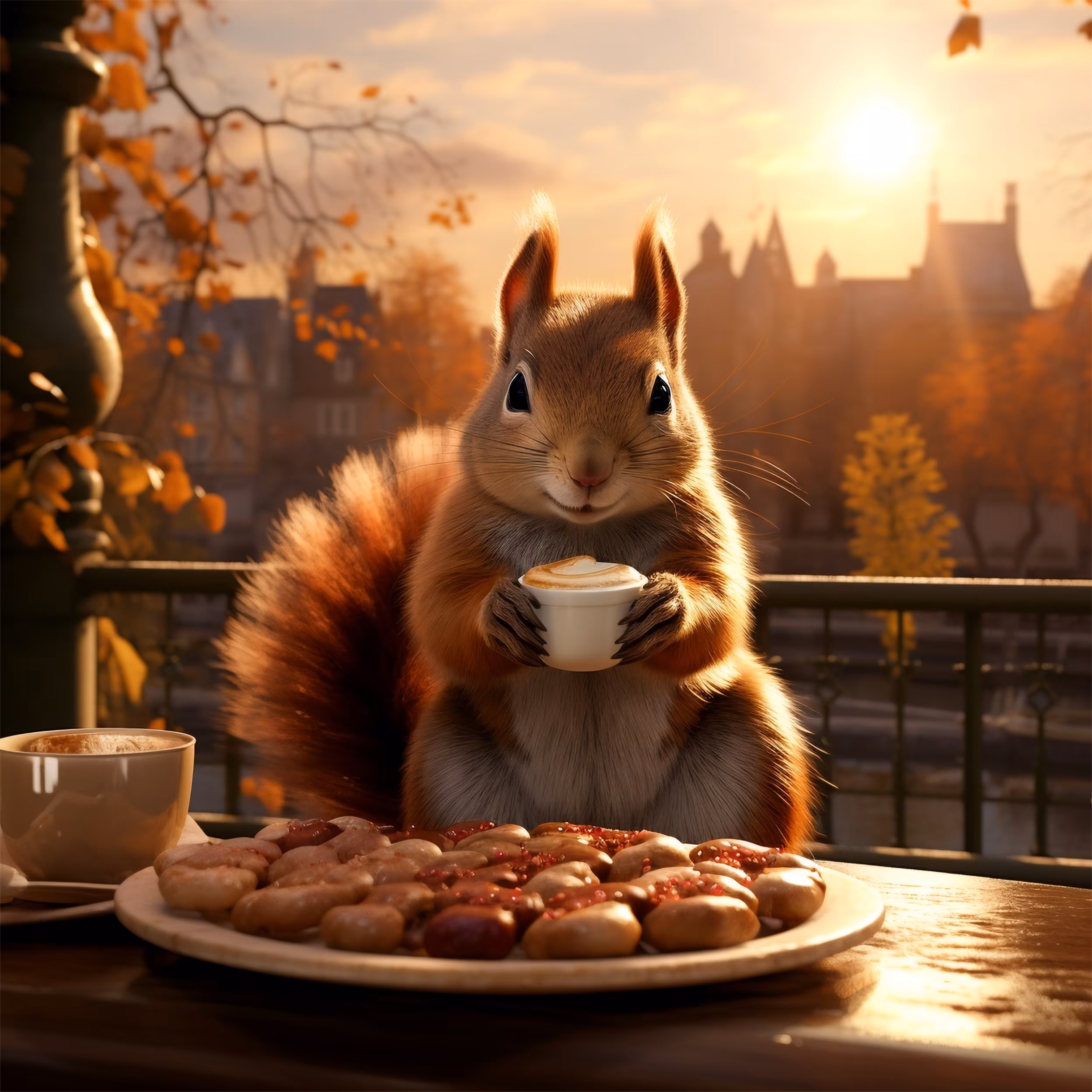 #1 - The early squirrel gets the coffee