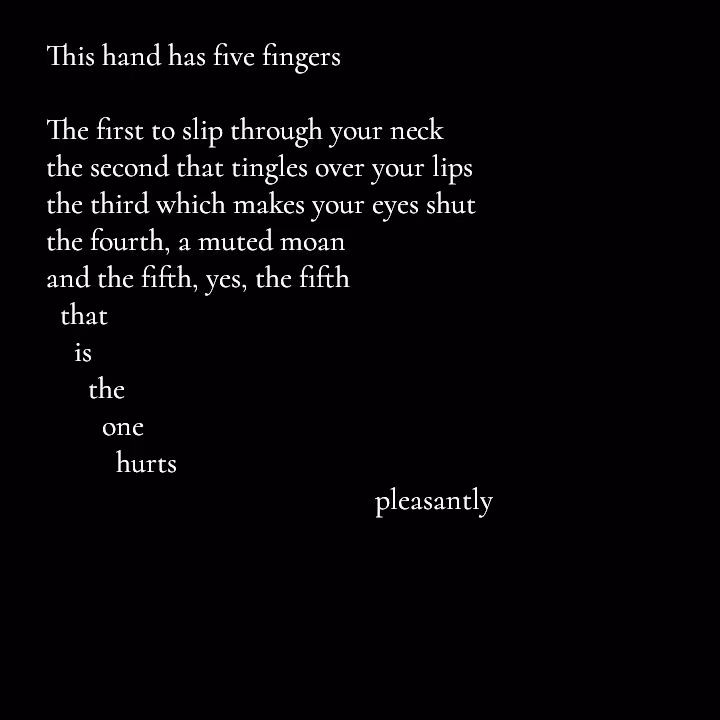 This hand has five fingers