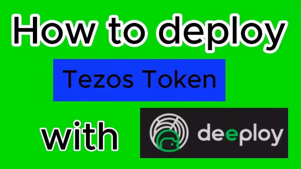 How to deploy Tezos token with Deeploy 