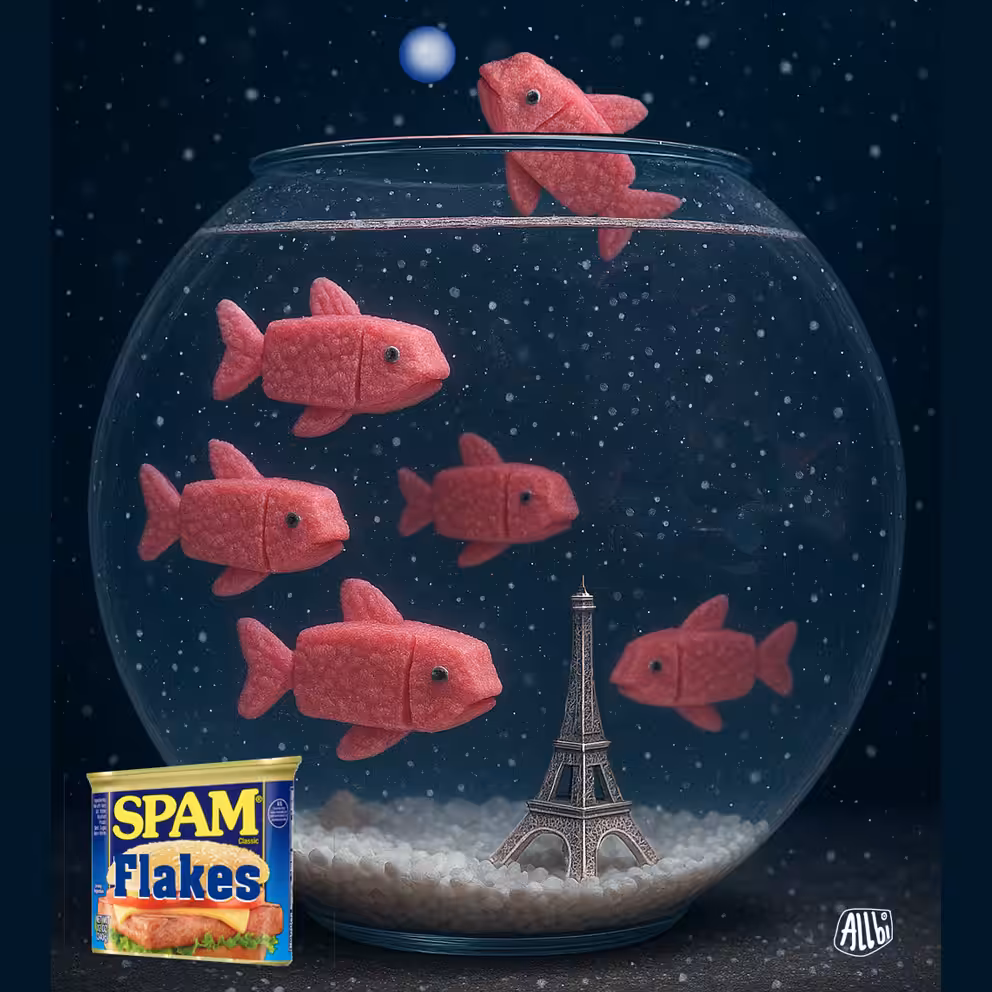 FROM SPAM TO SLOP - SPAM ART: SPAMfish ( from SPAM to blob )