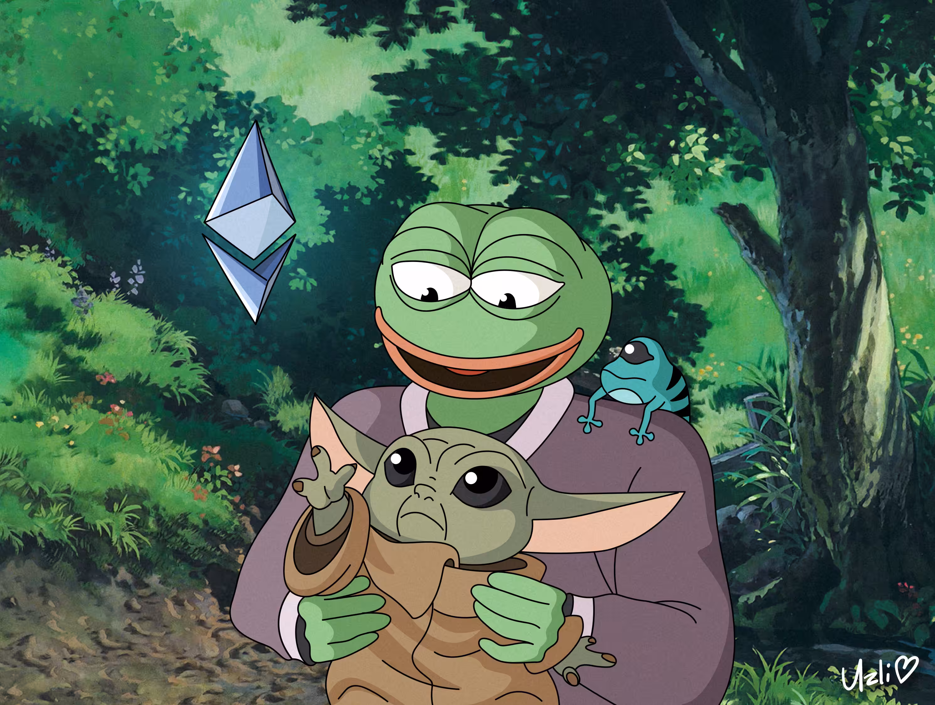 Pepe and Baby Yoda
