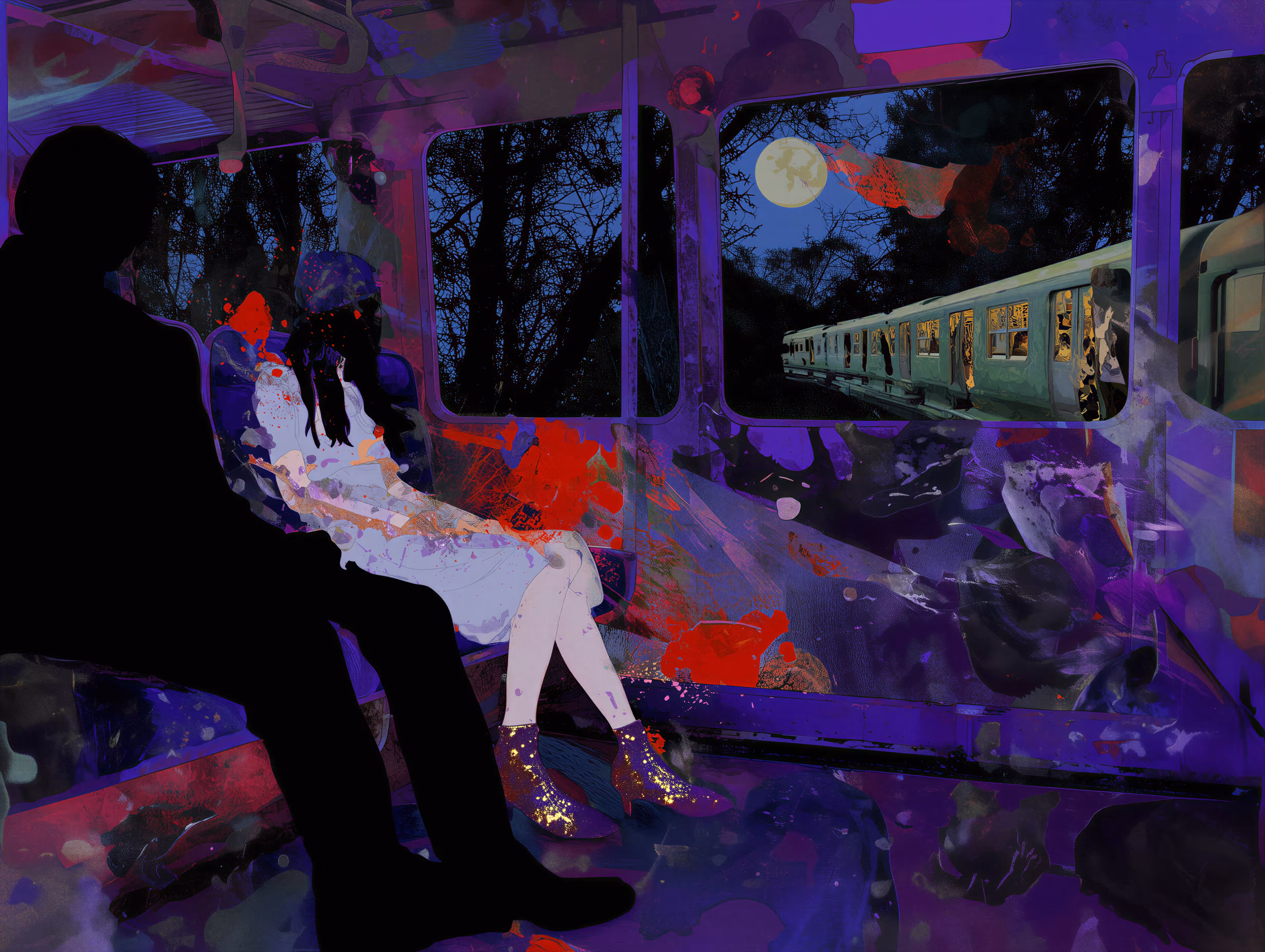 Shadow Falling in the Night or Poverty Train