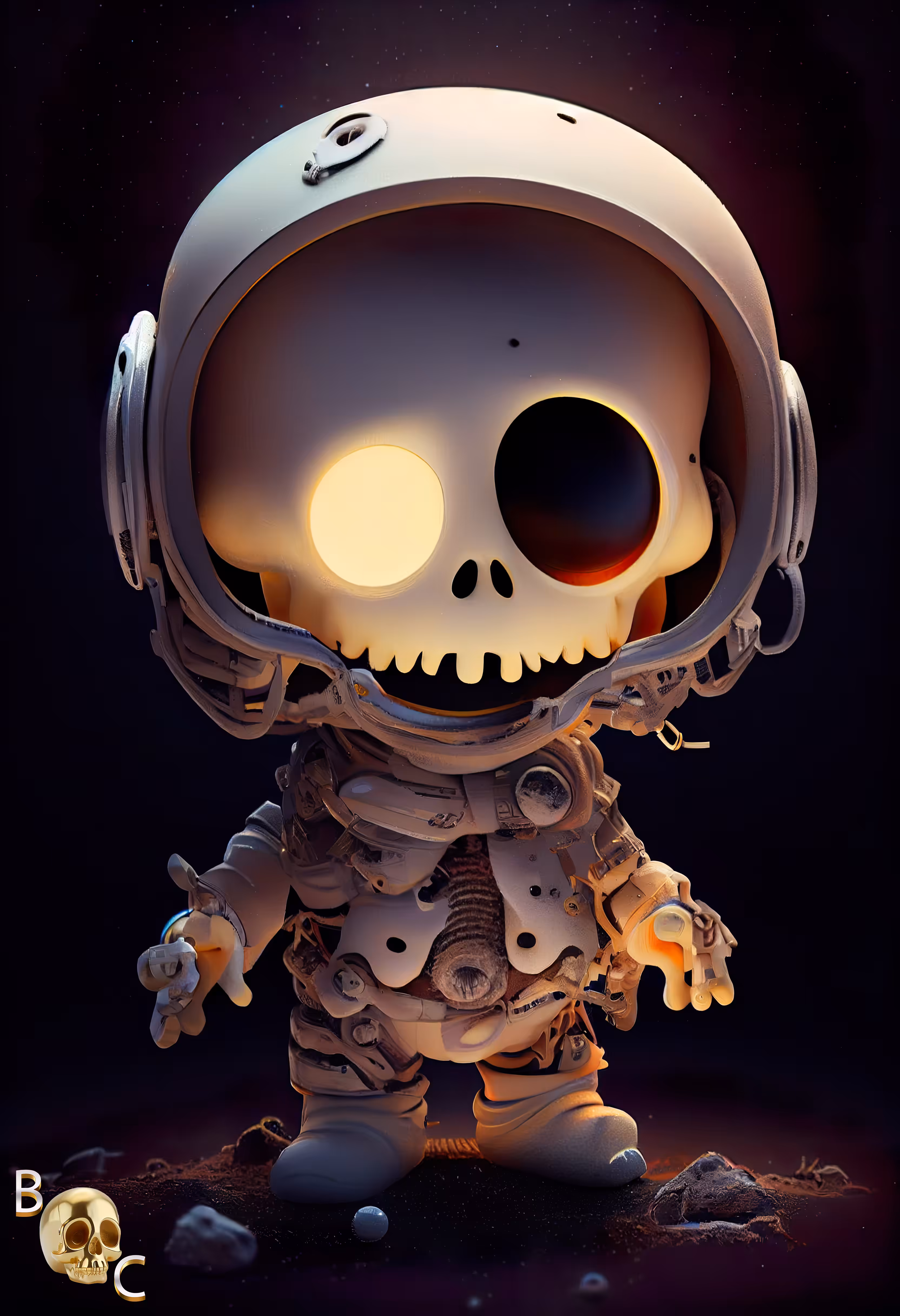 Burton Skull Crew 3 - Headlight the Astronaut