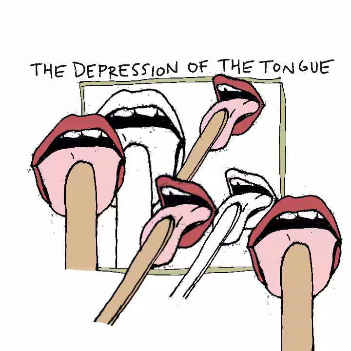 the depression of the tongue. 