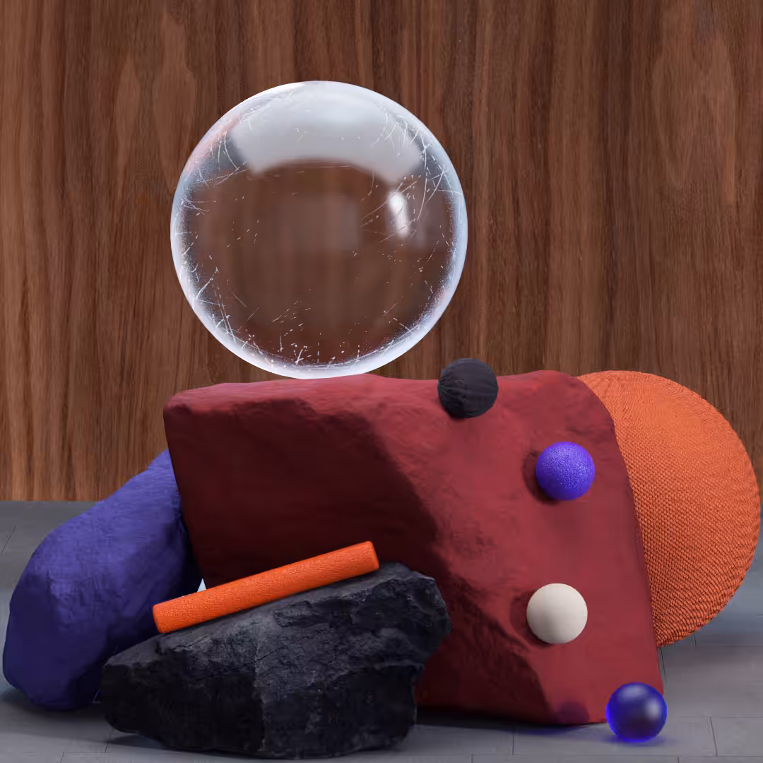 ROCKS AND SPHERES #2 - RED WOOD
