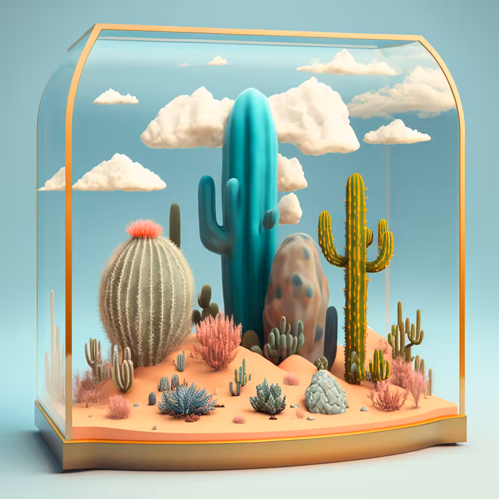 Cacti in the aquarium