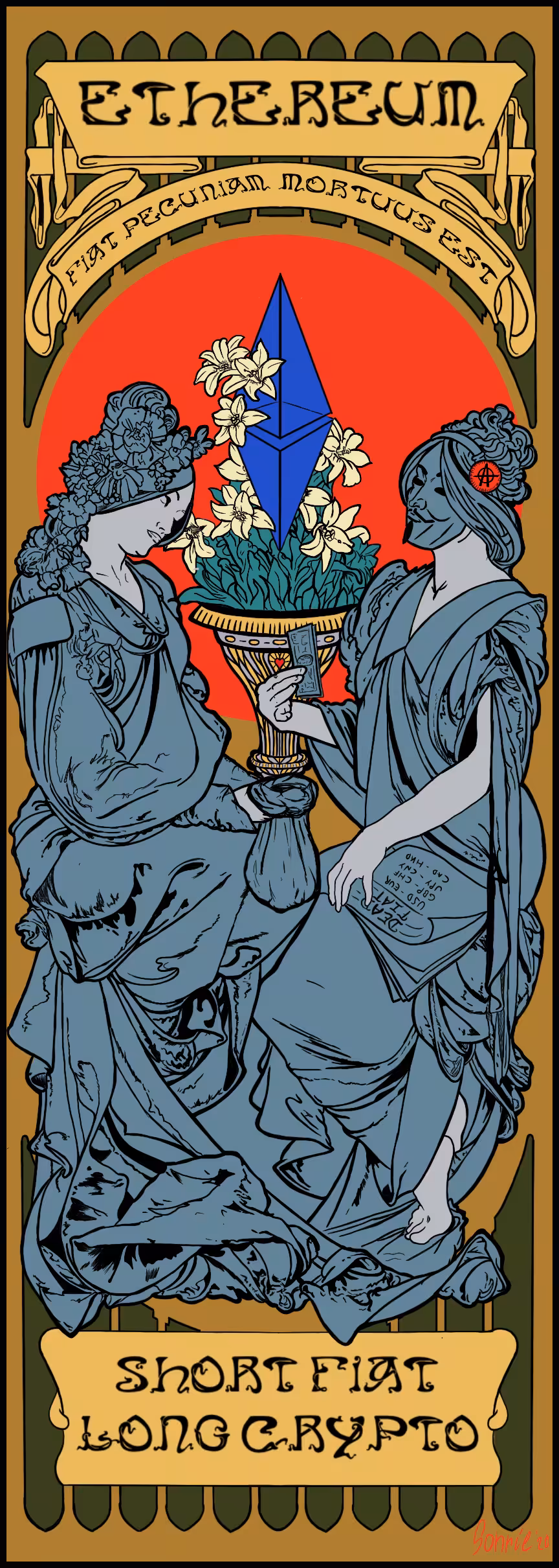 "Fiat Pecuniam Mortuus Est" Etherum Regular Ed.