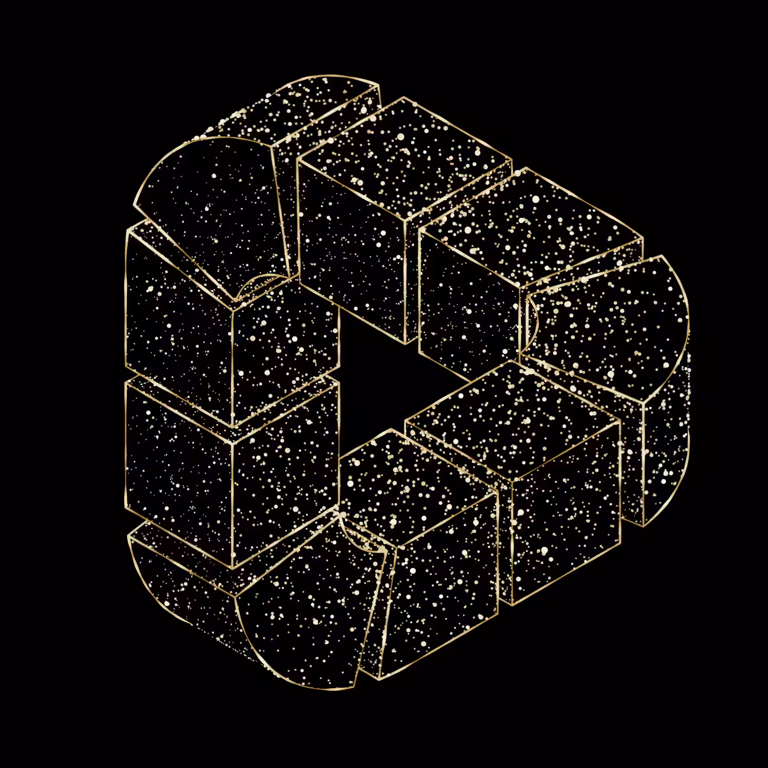 Golden Penrose Triangle 