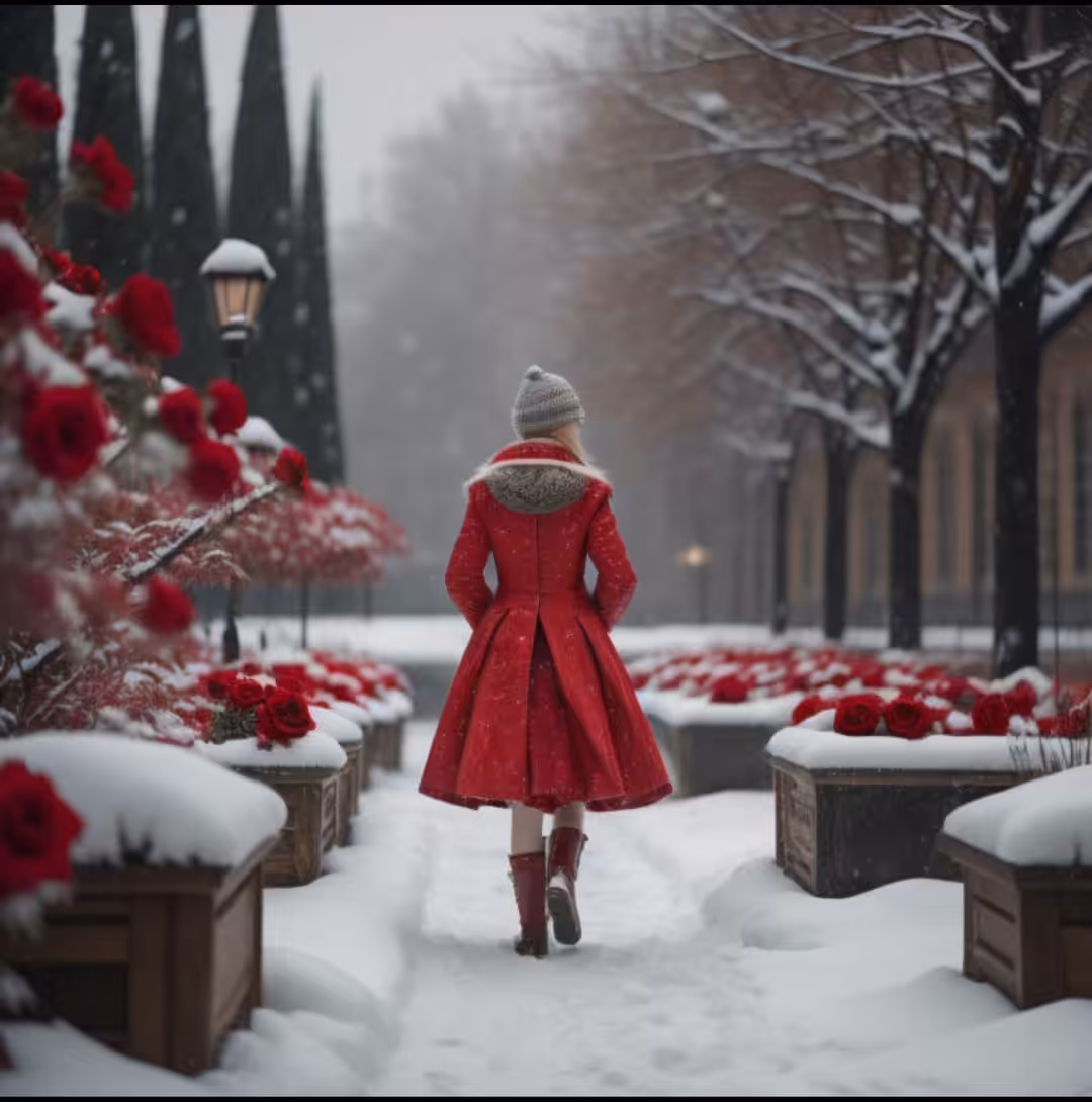Mystery Art : girl in snow