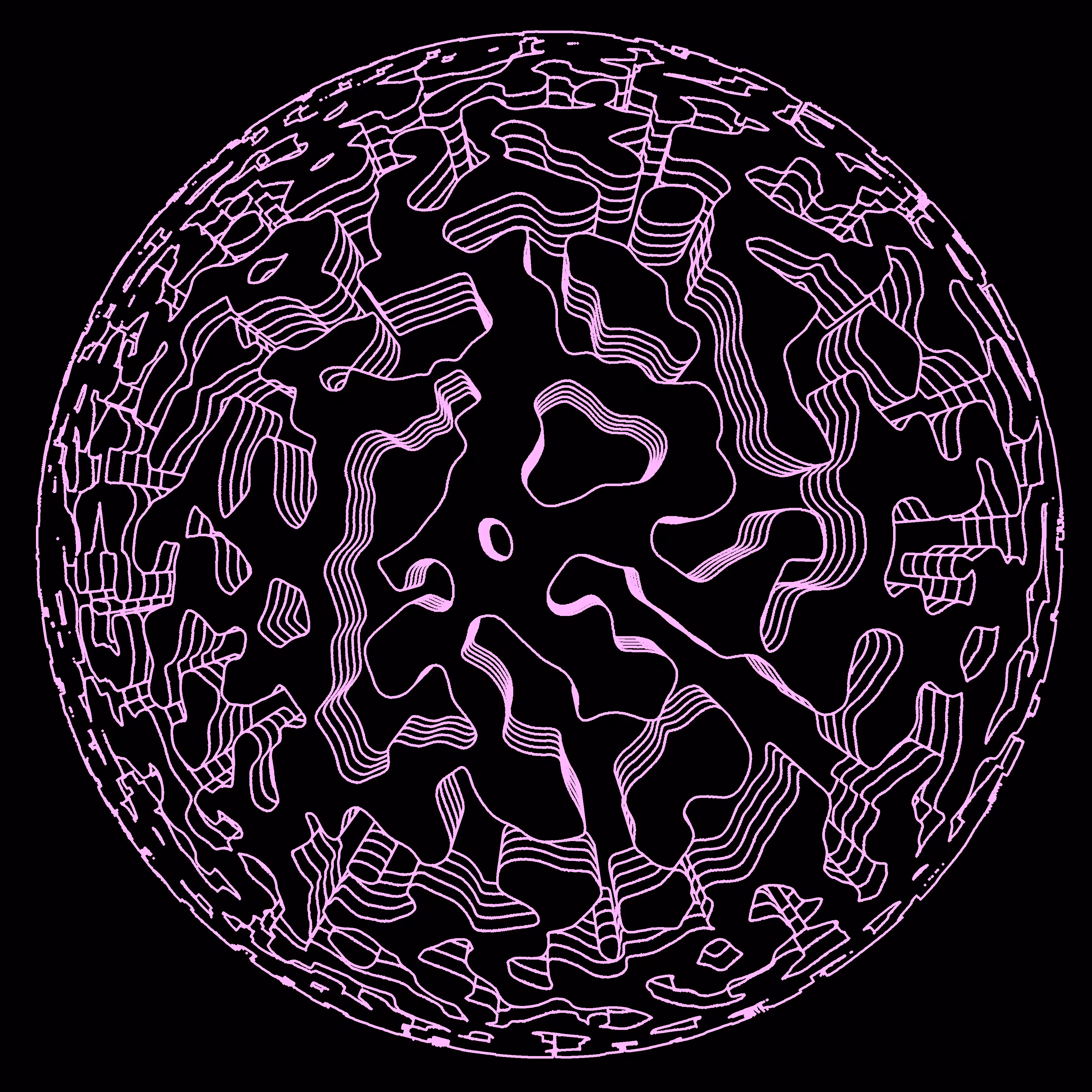 purple sphere outline