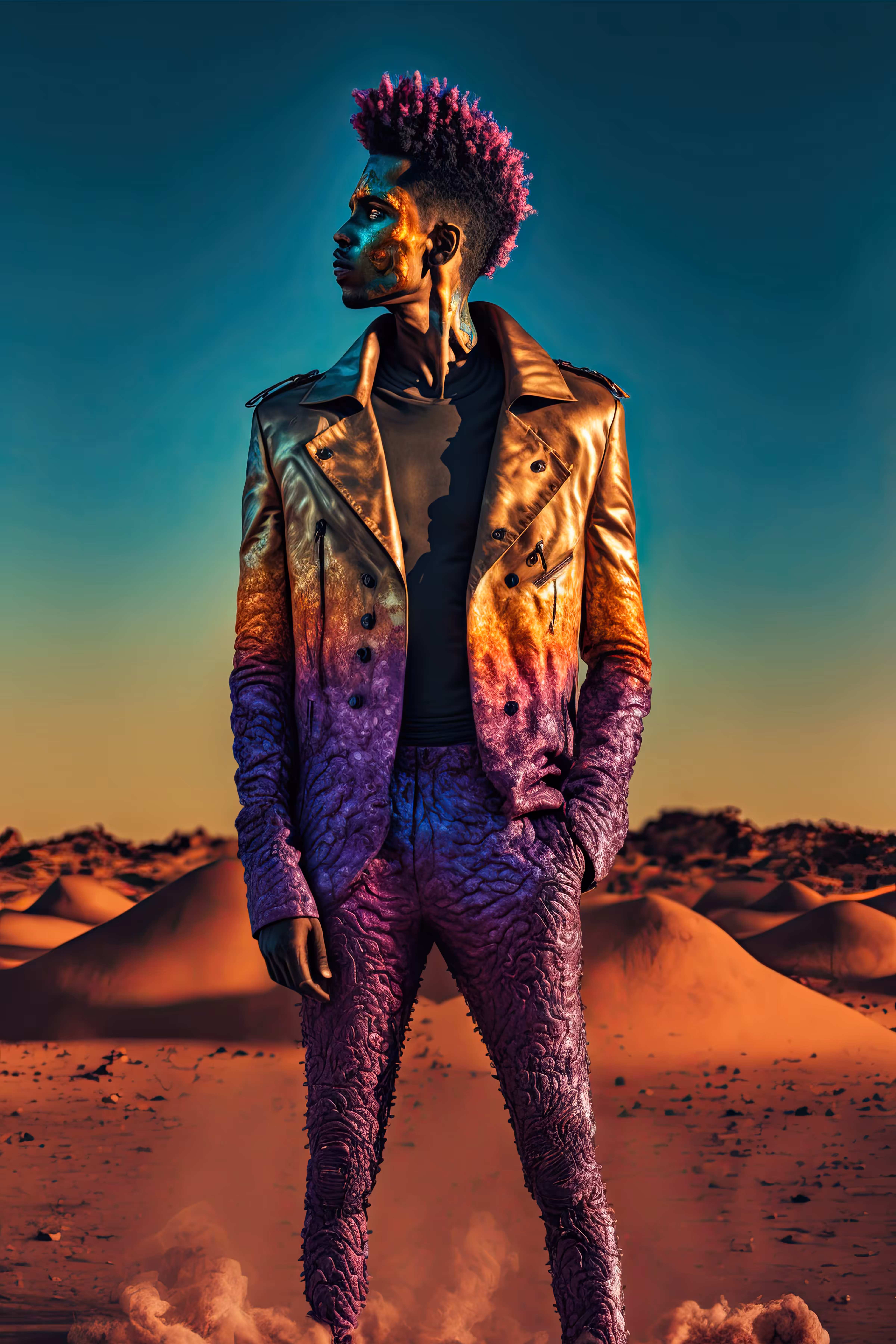 //// Neon Gold Infused Jacket and Pants ////