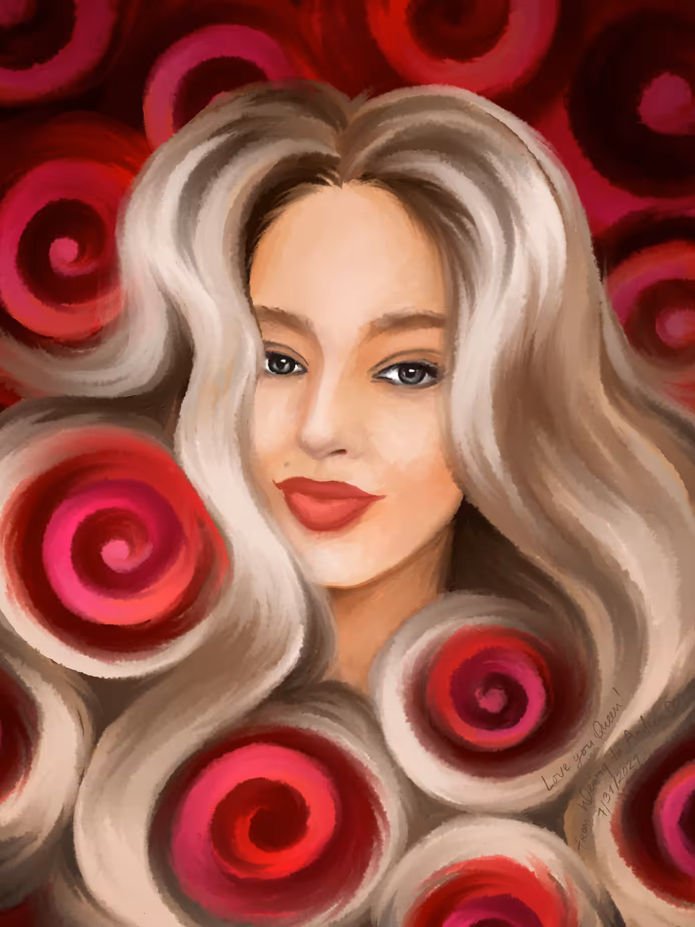 Andrea and the roses