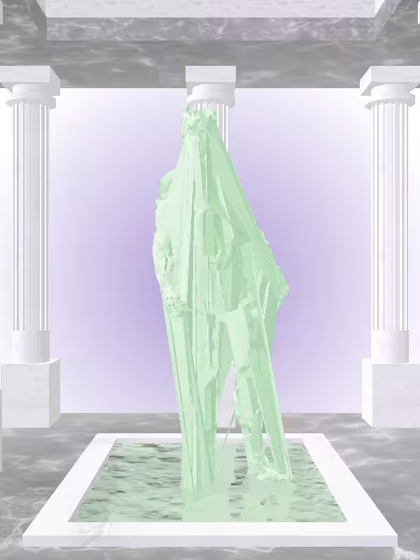 HeavenComputer: The Fragmented Drunk Normie Green Woman #3473