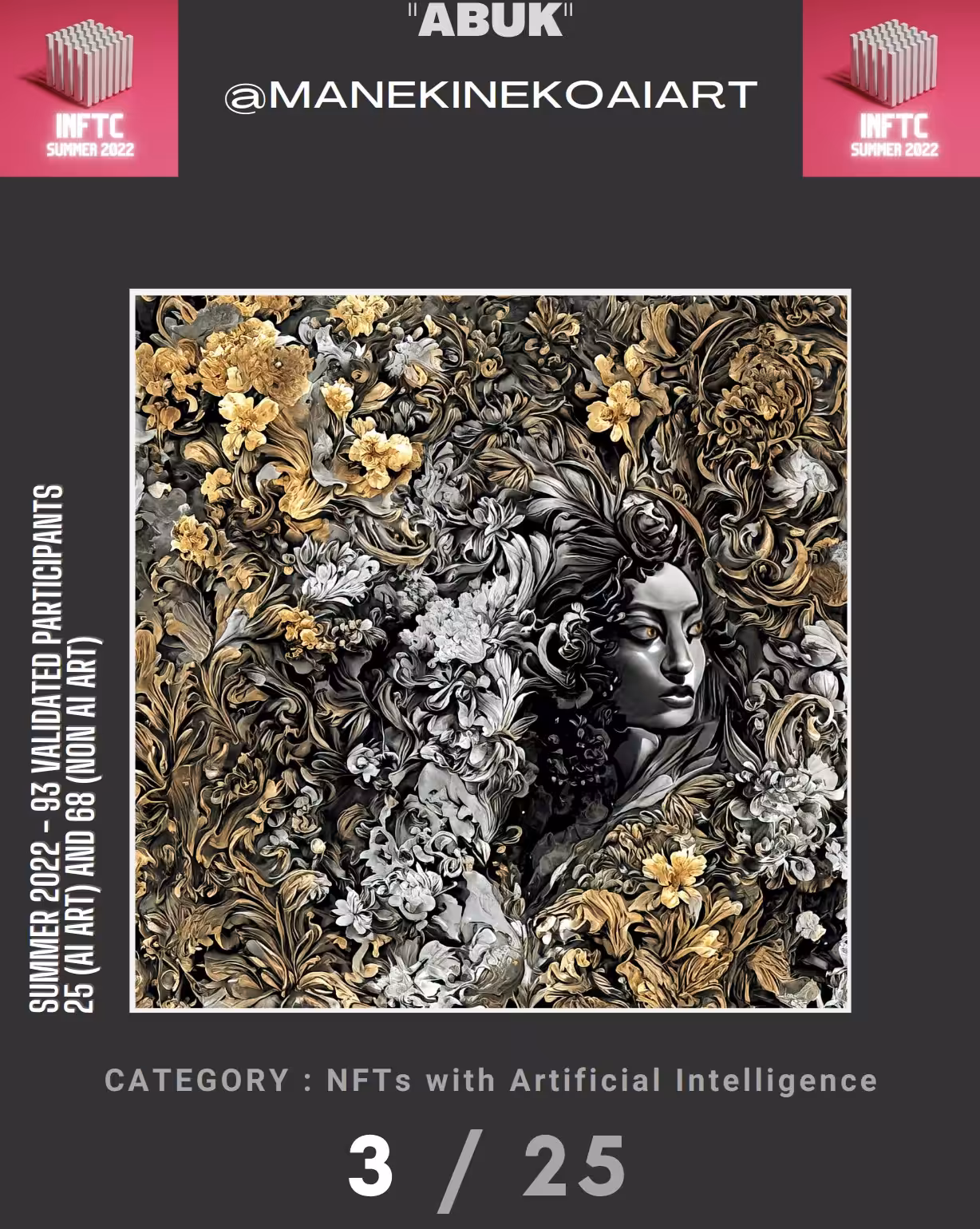 "Abuk" - Winner in the INFTC Summer 2022 Juried NFT Art Competition