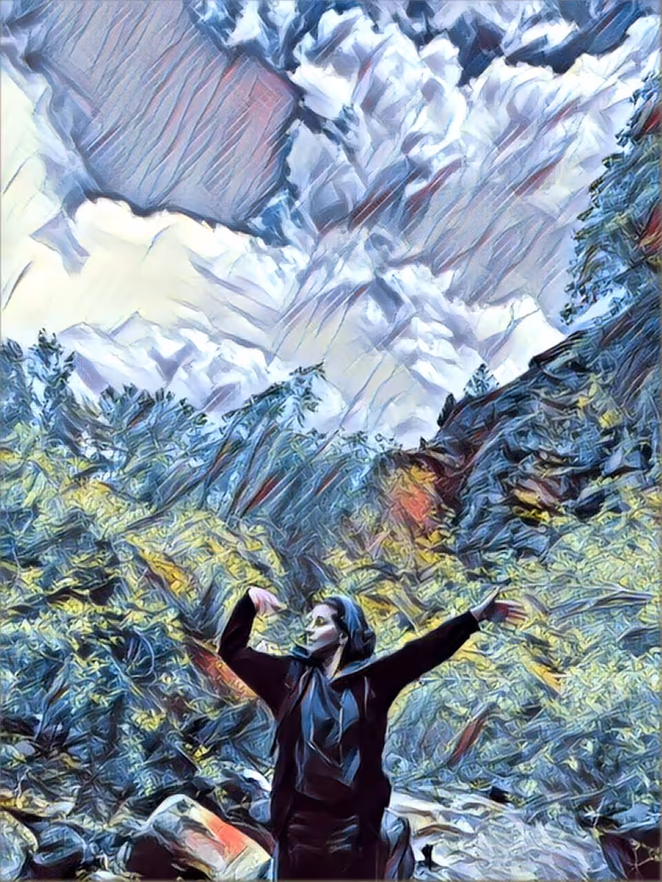 A girl in the river