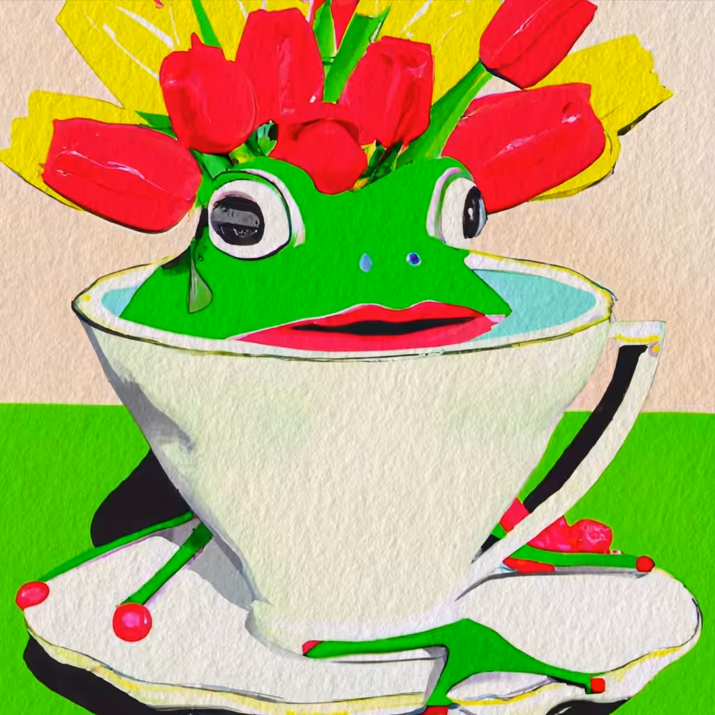 Dreams in Ink: Pepe in a Teacup