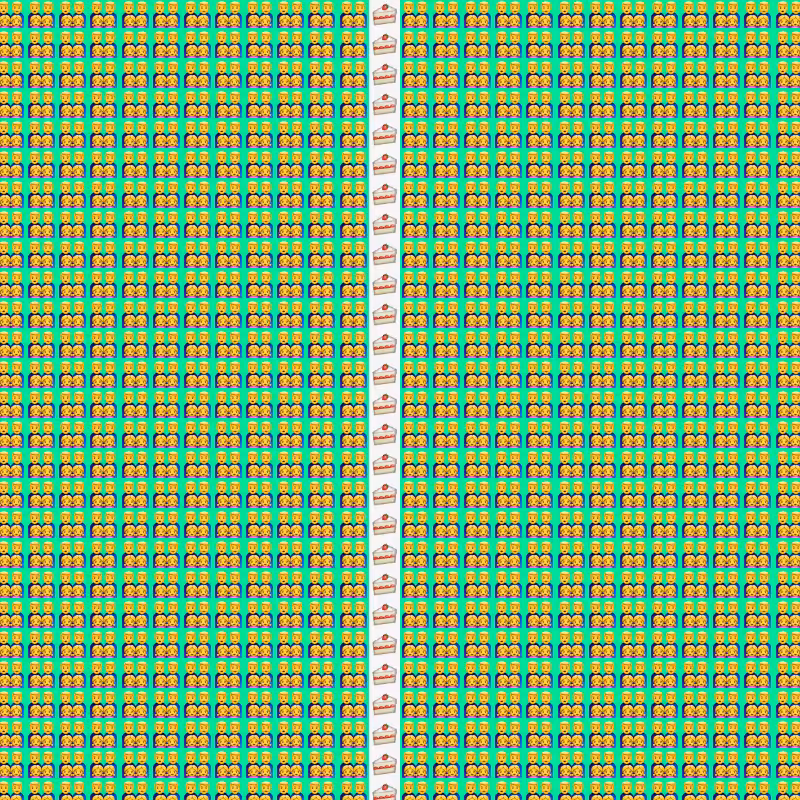 Elementary Cellular Emoji Automata #147