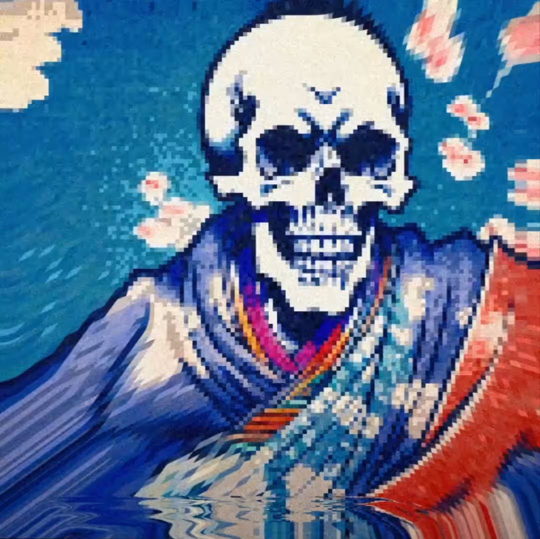 Ukiyo-e Skull