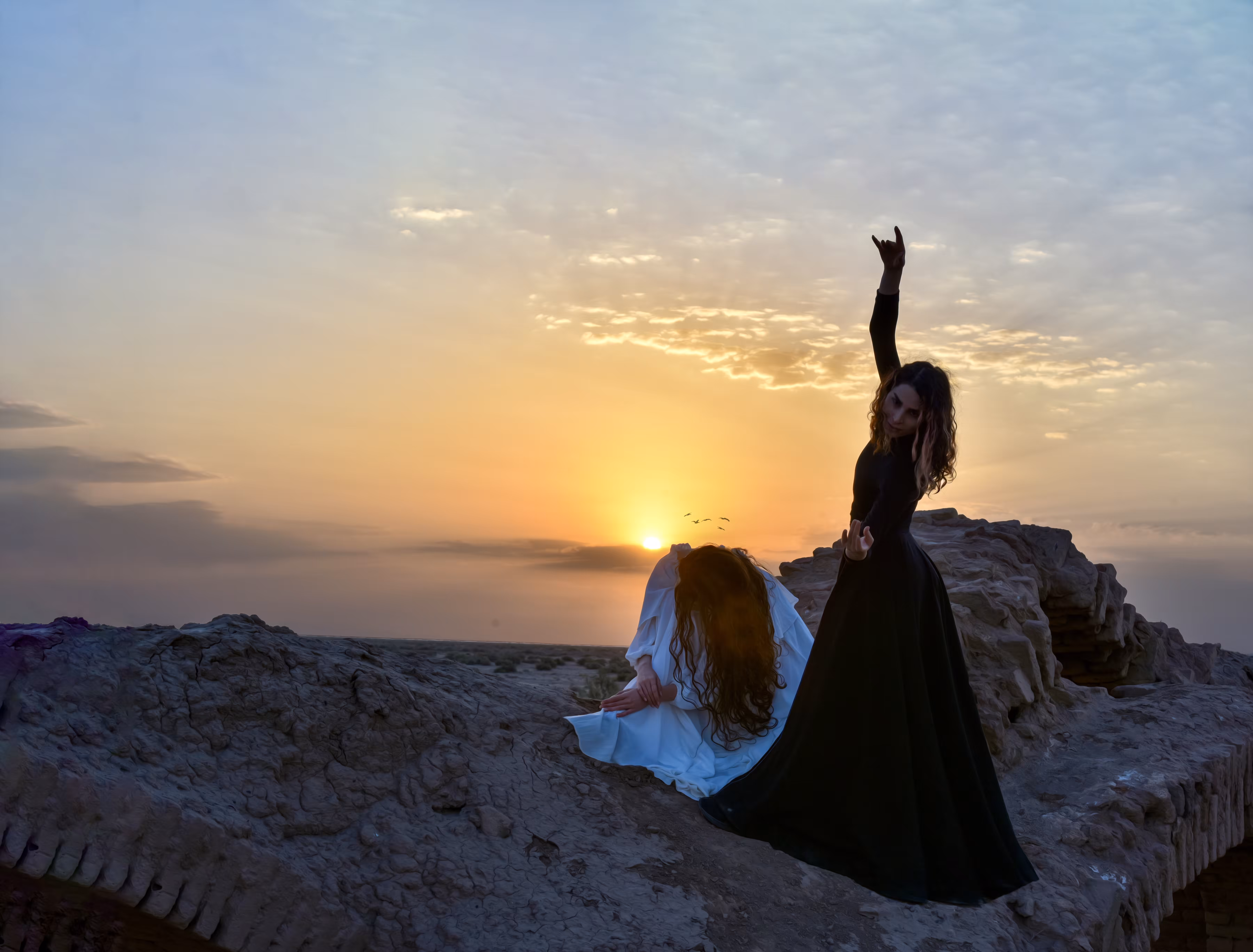 The Dance of Shadows at Sunrise