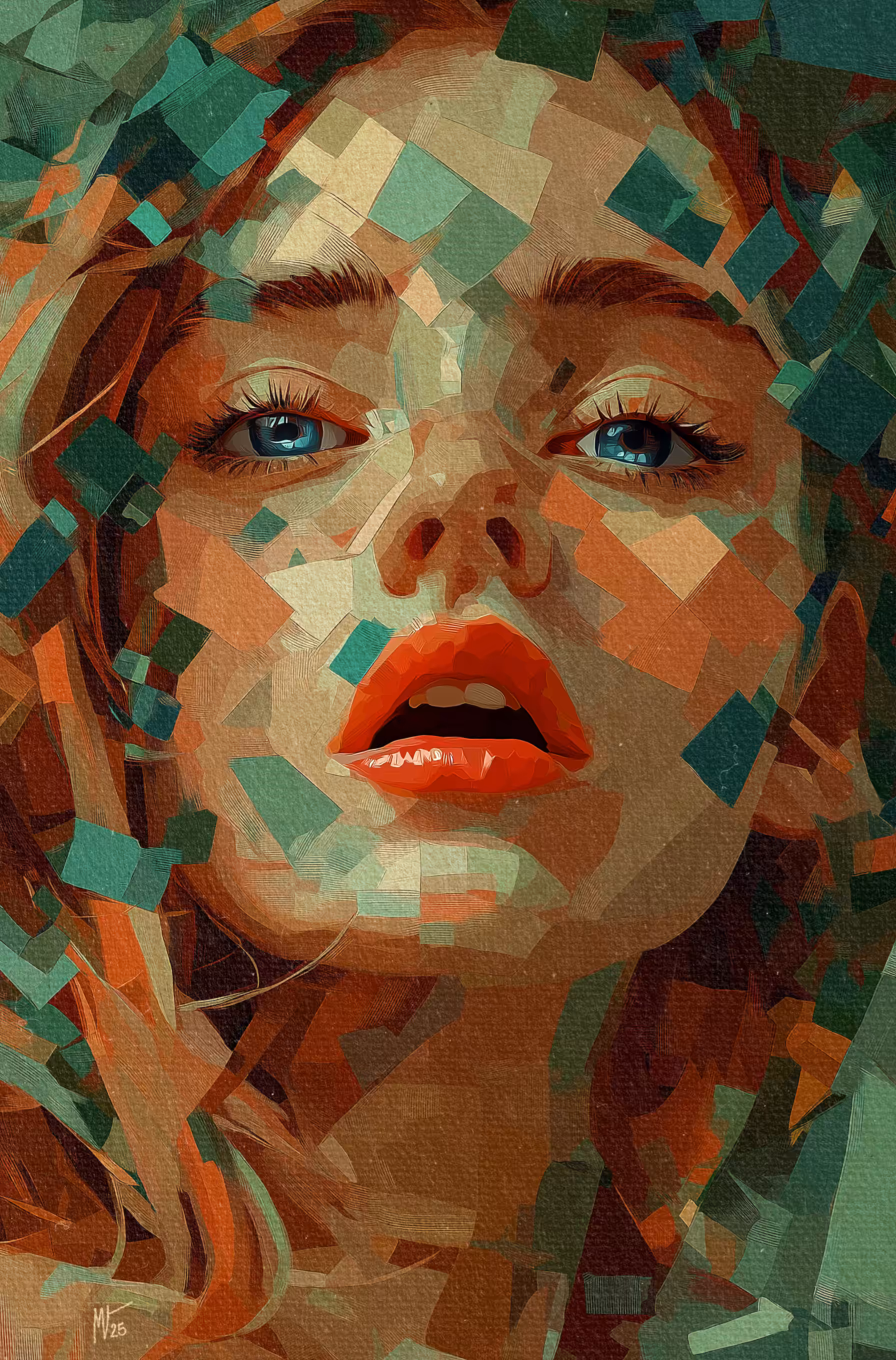 Angelike - Mixed Media (AI Art)