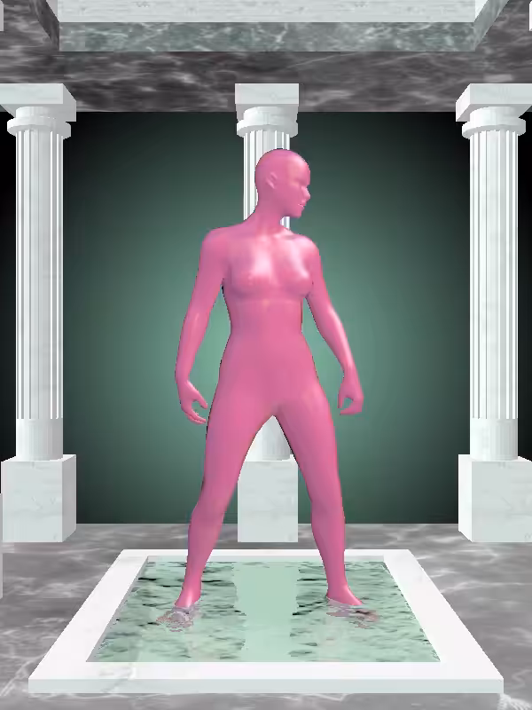 HeavenComputer: The Shooter Sharp Magenta Woman #3604