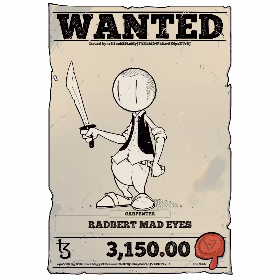 RADBERT MAD EYES | TEZOS PIRATE 456/666