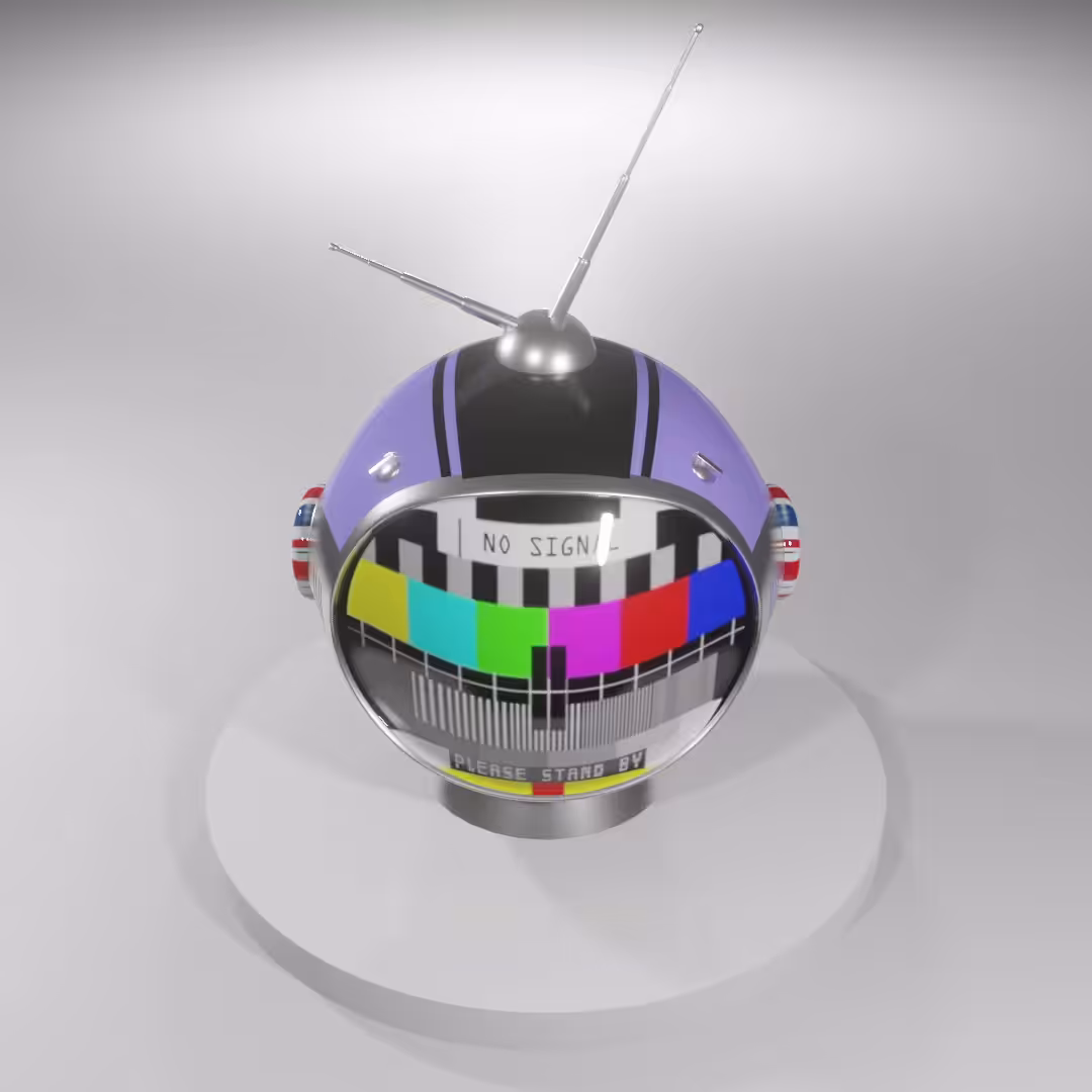 Astro Helmet 3D Animation TV