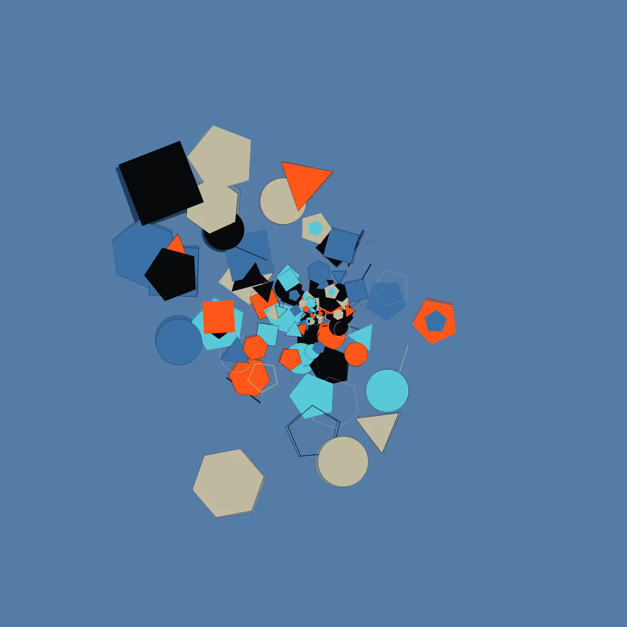 Chaotic Colored Shapes #5