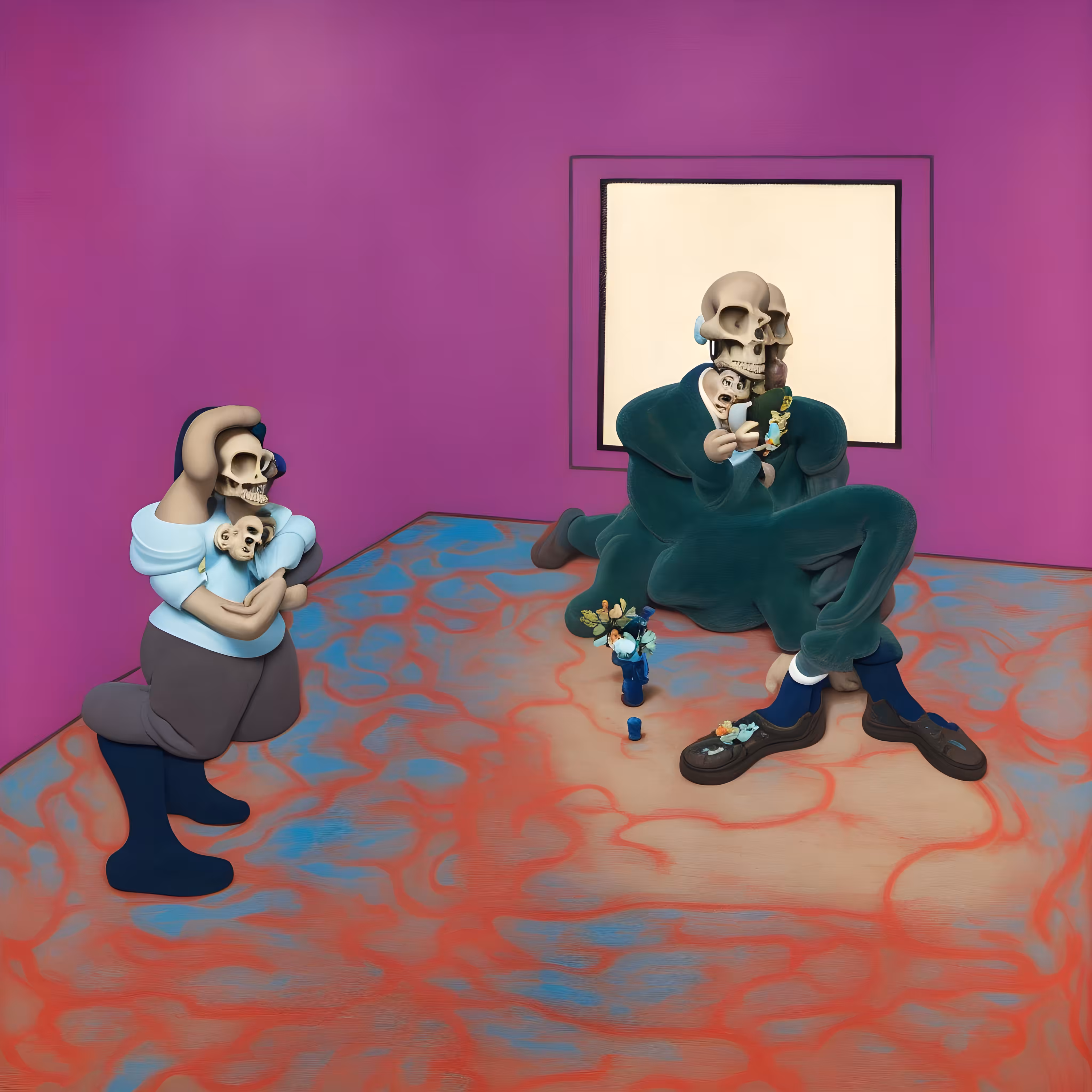 Man and Child, after Bacon