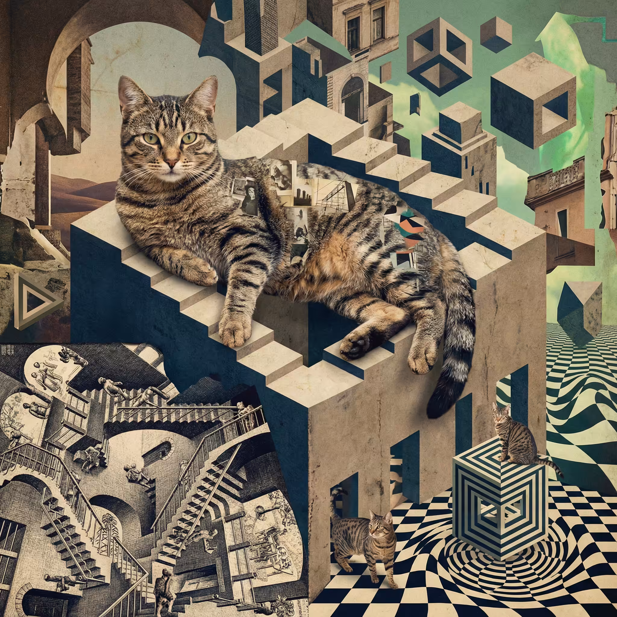 abstract cats #16