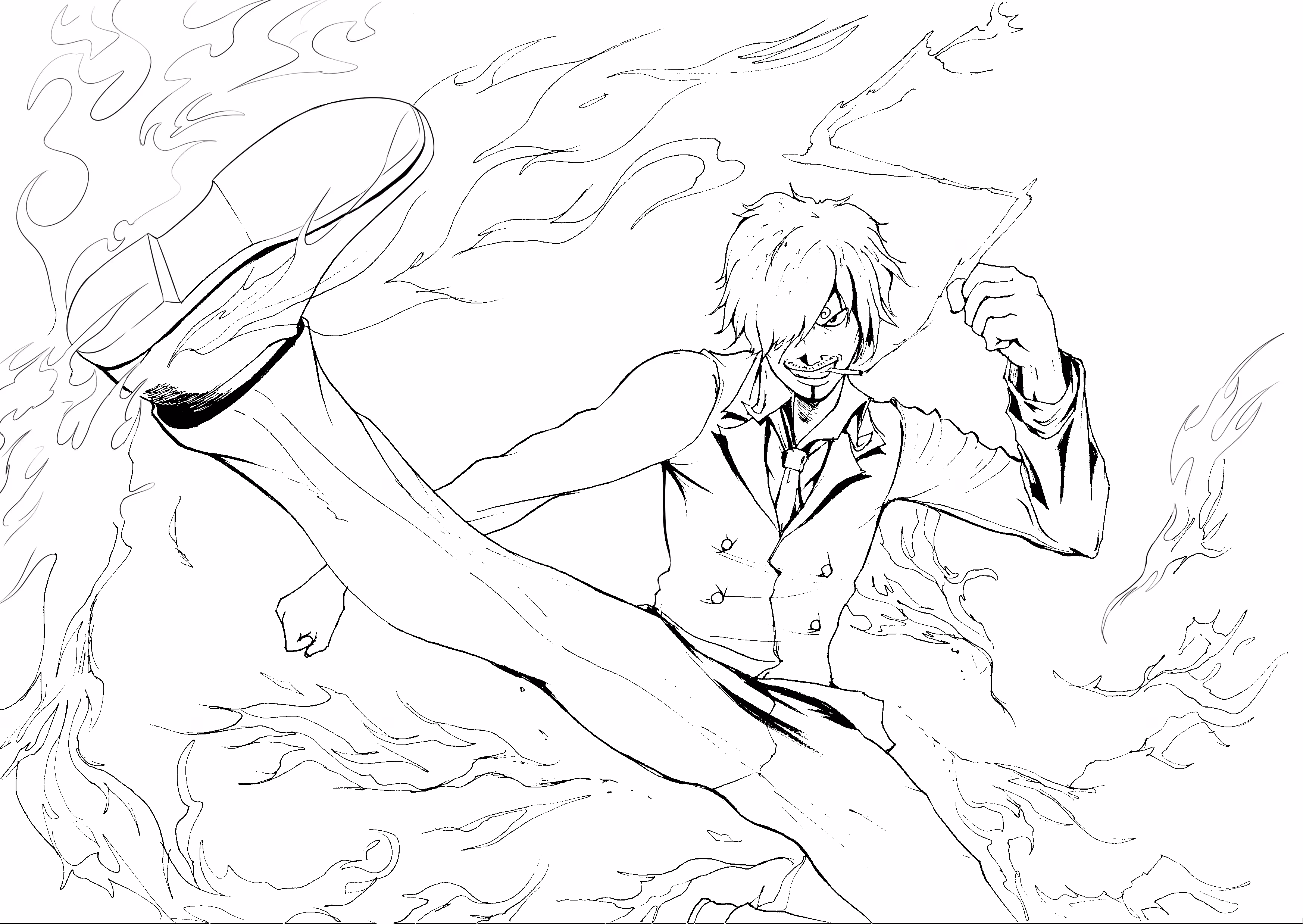 Sanji KICKING!