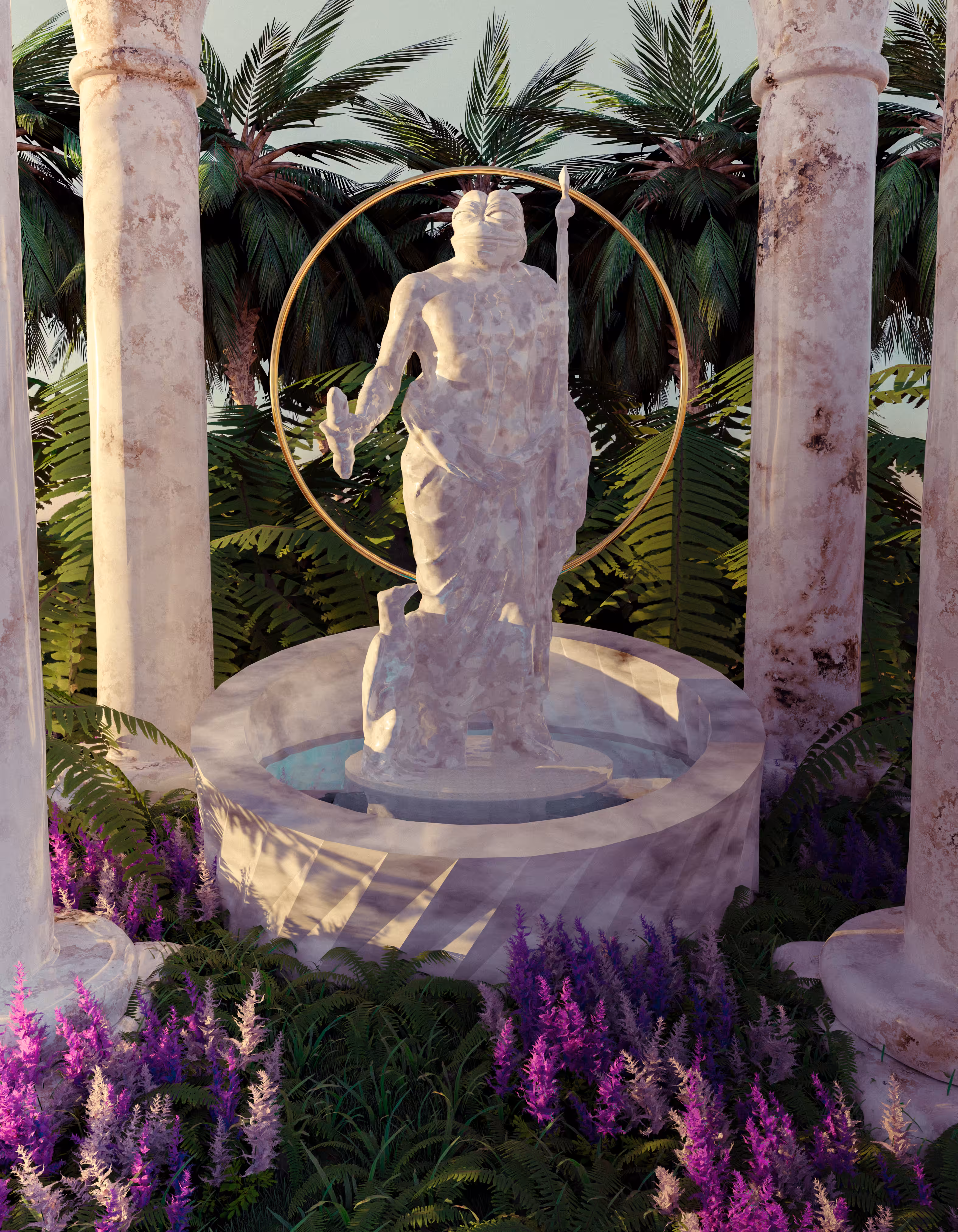 Zeus Pepe Statue