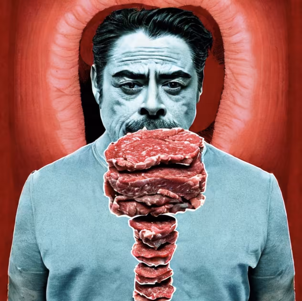Benicio del Toro Raw Meat  #1