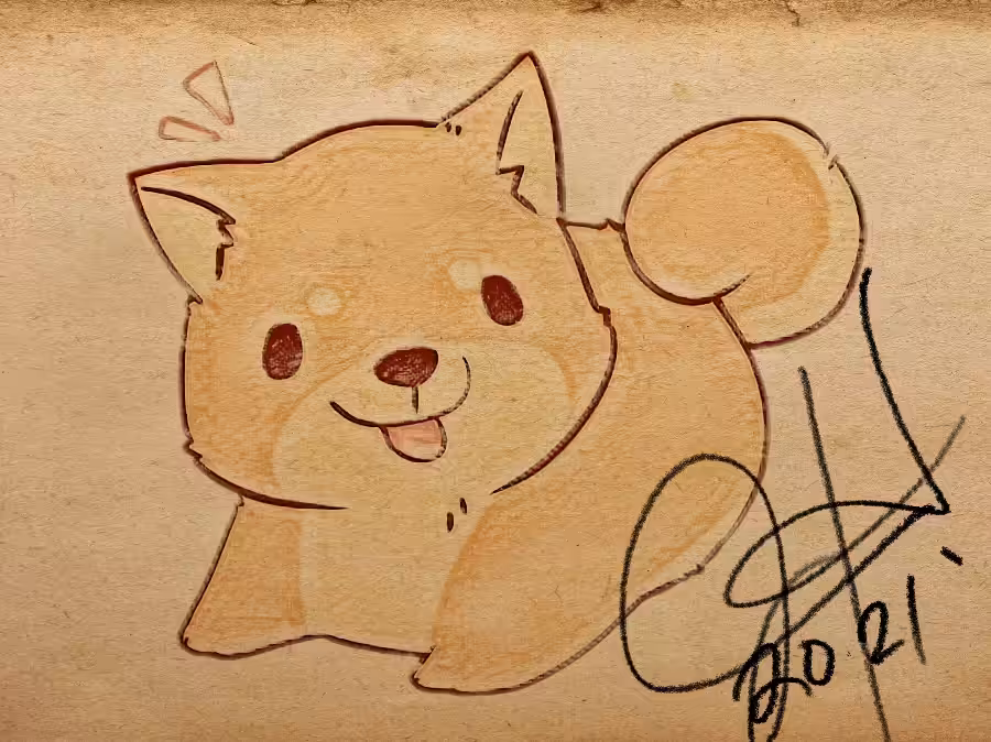 Hand sketched Chibi Doge 