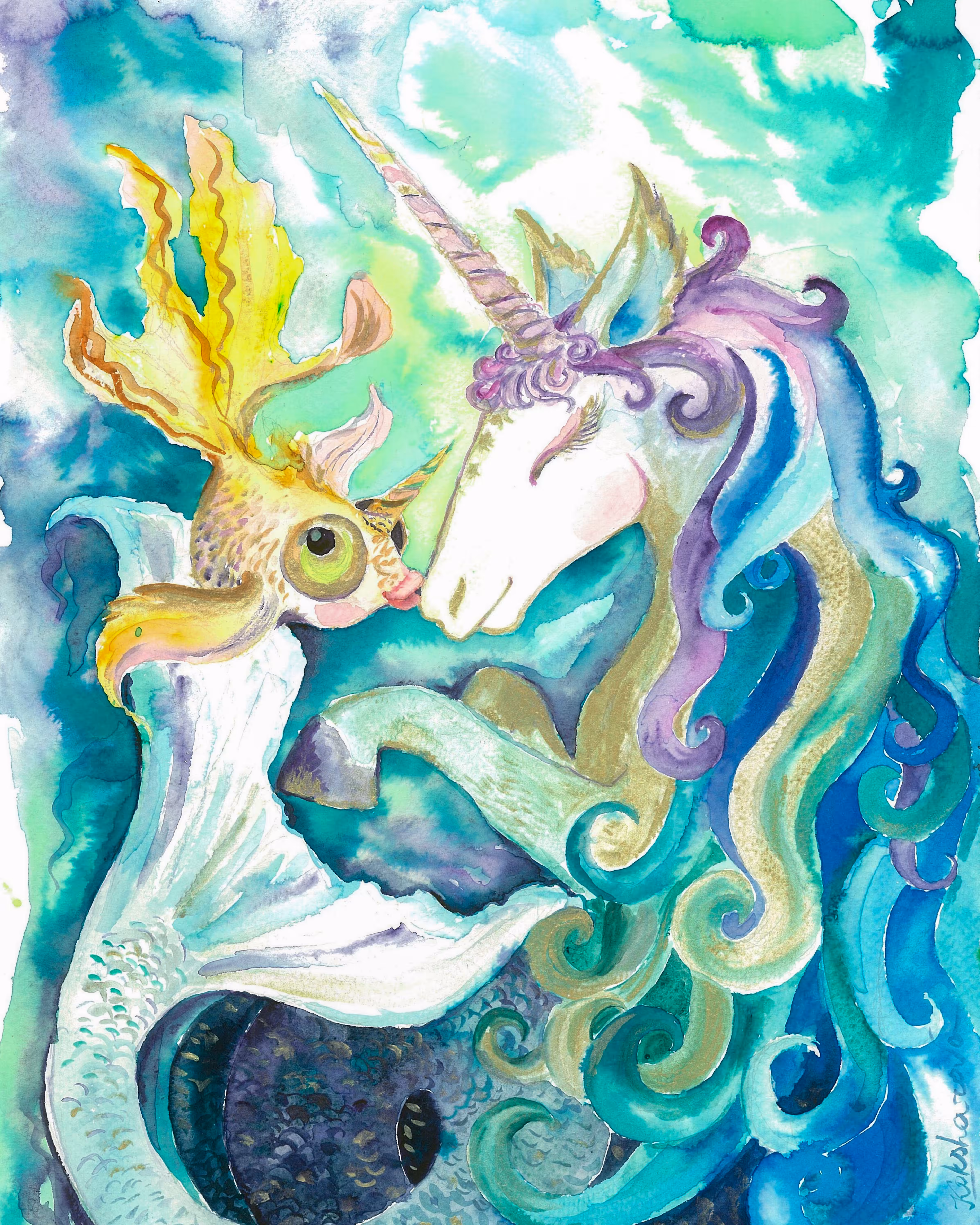 Kelpie Unicorn and Absent-Minded Goldfish