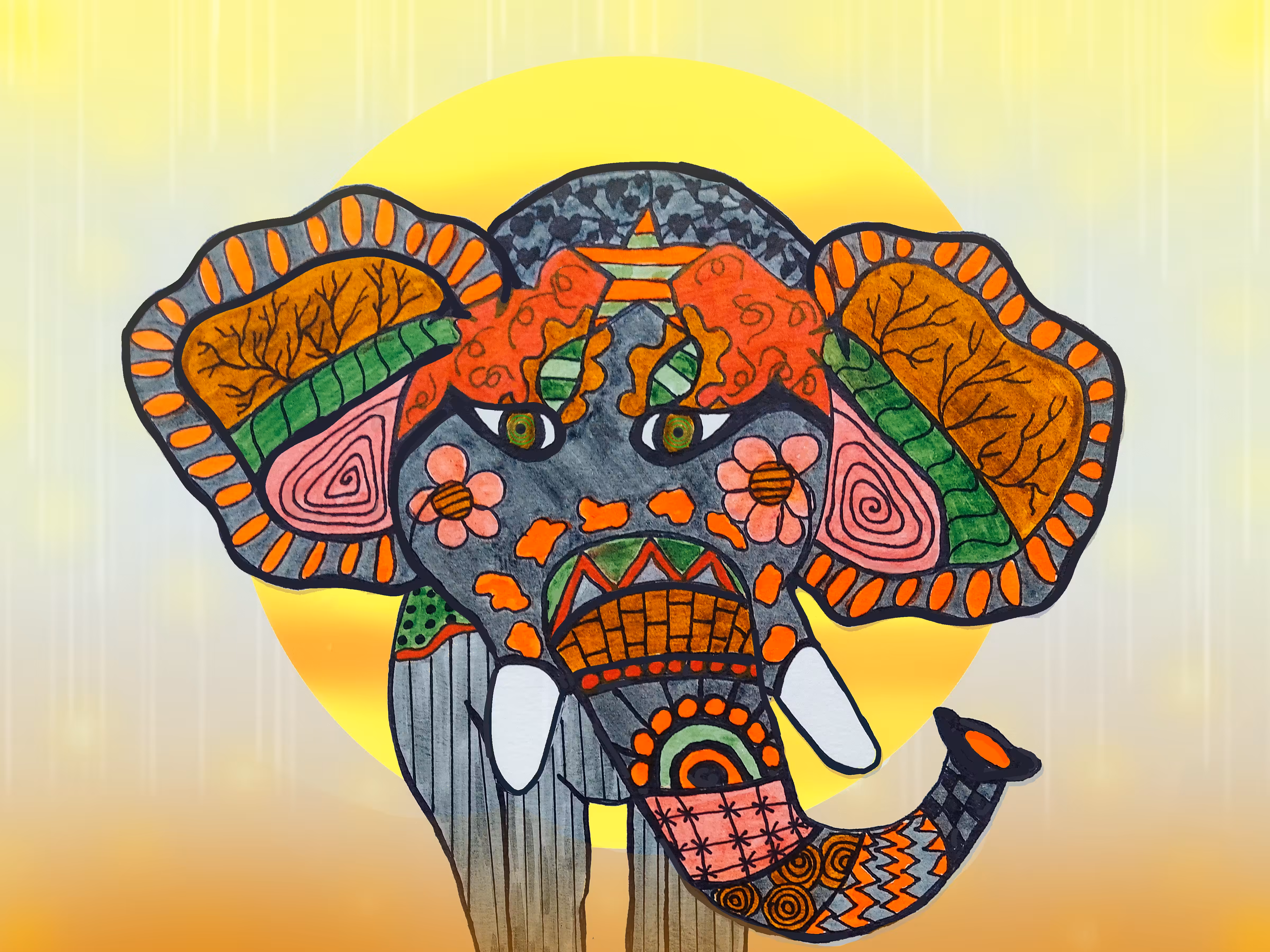 Zentangle Elephant