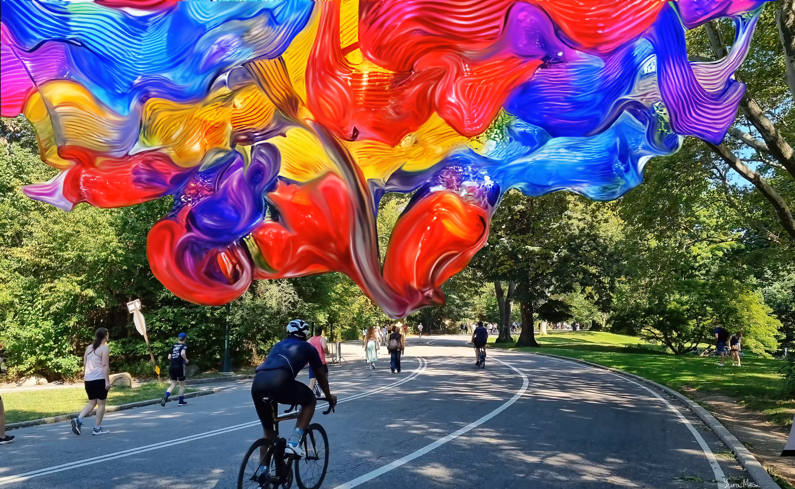 Cycling in NYC/// Glass blown installation #19