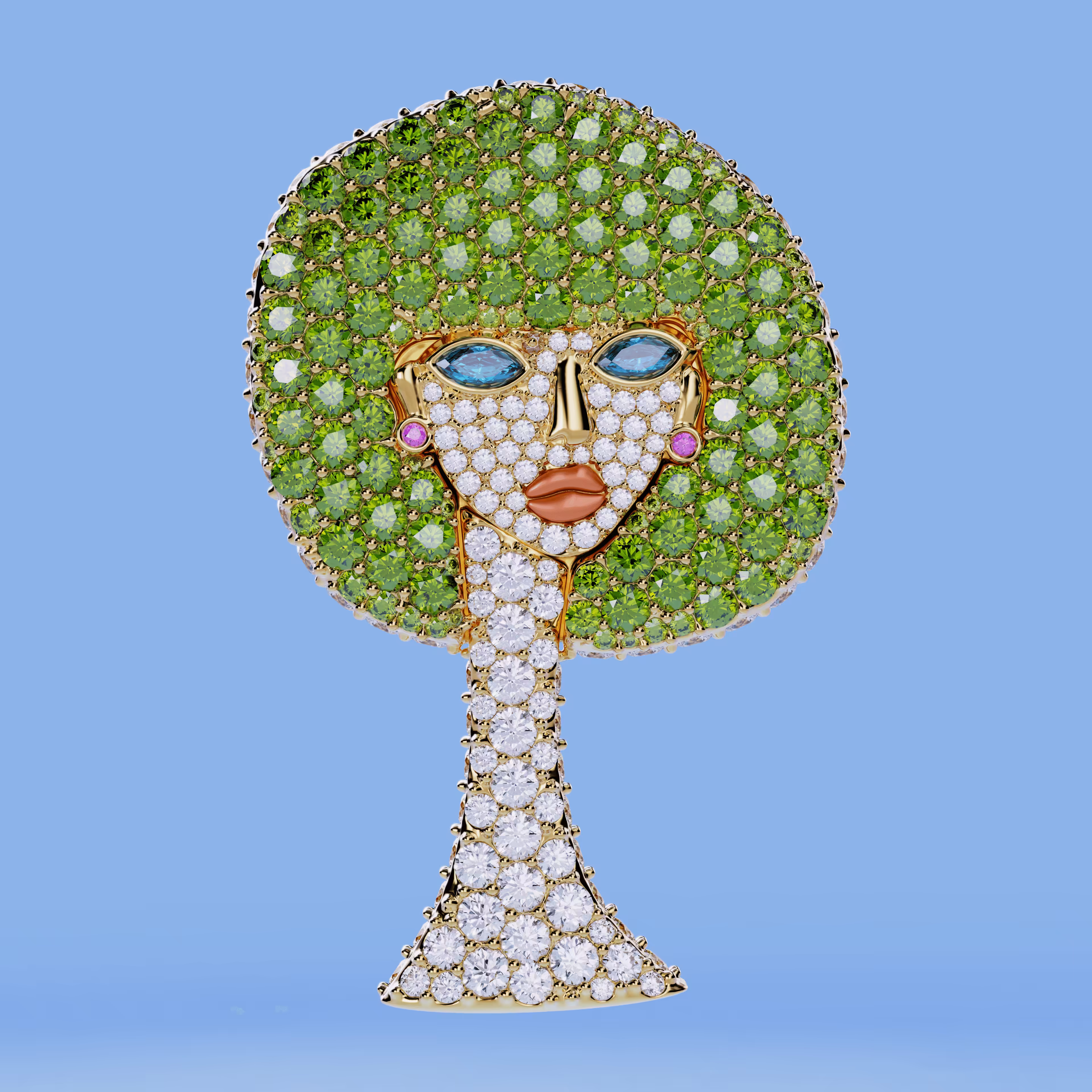 Long Neckie Diamond Lady #2