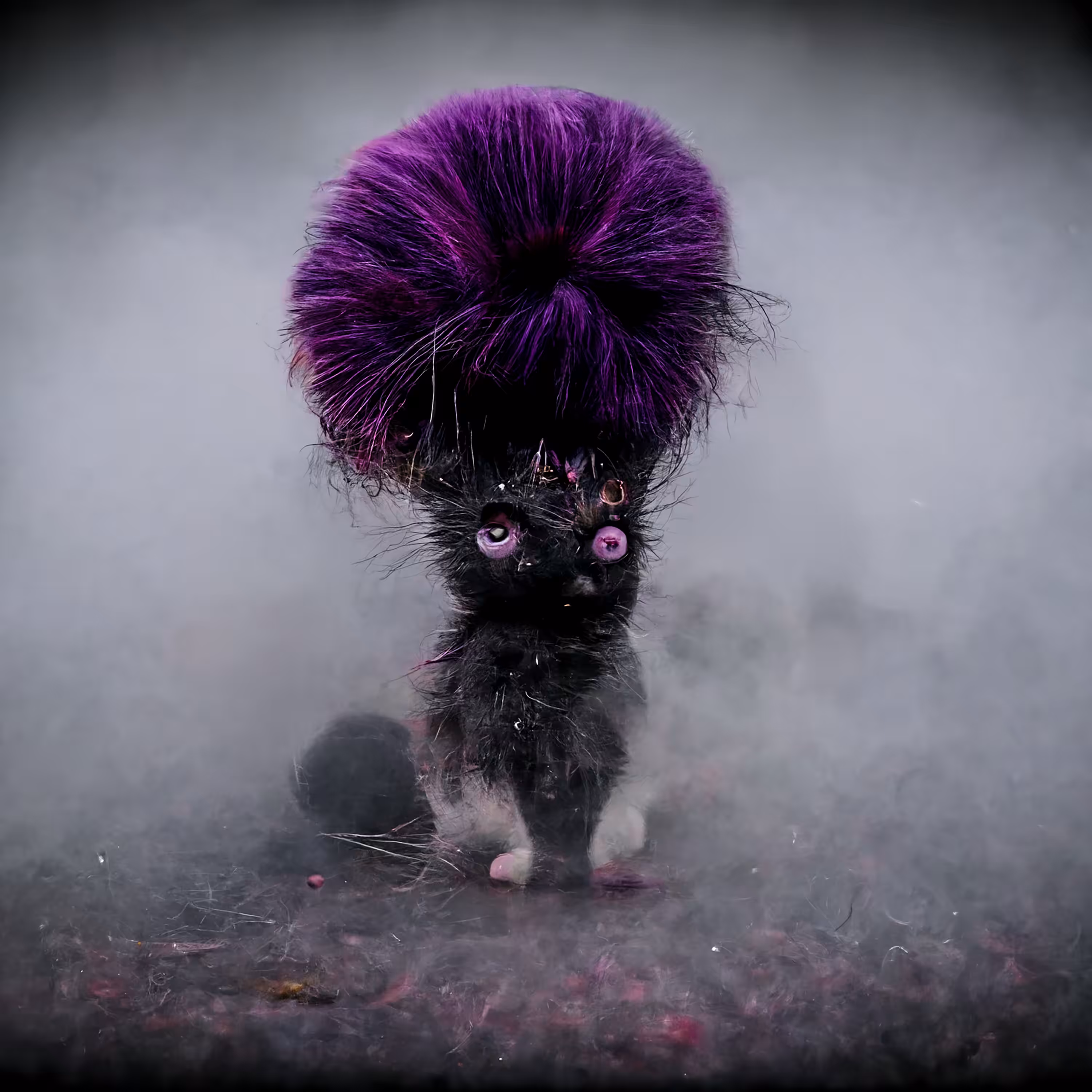 Cat in the fog