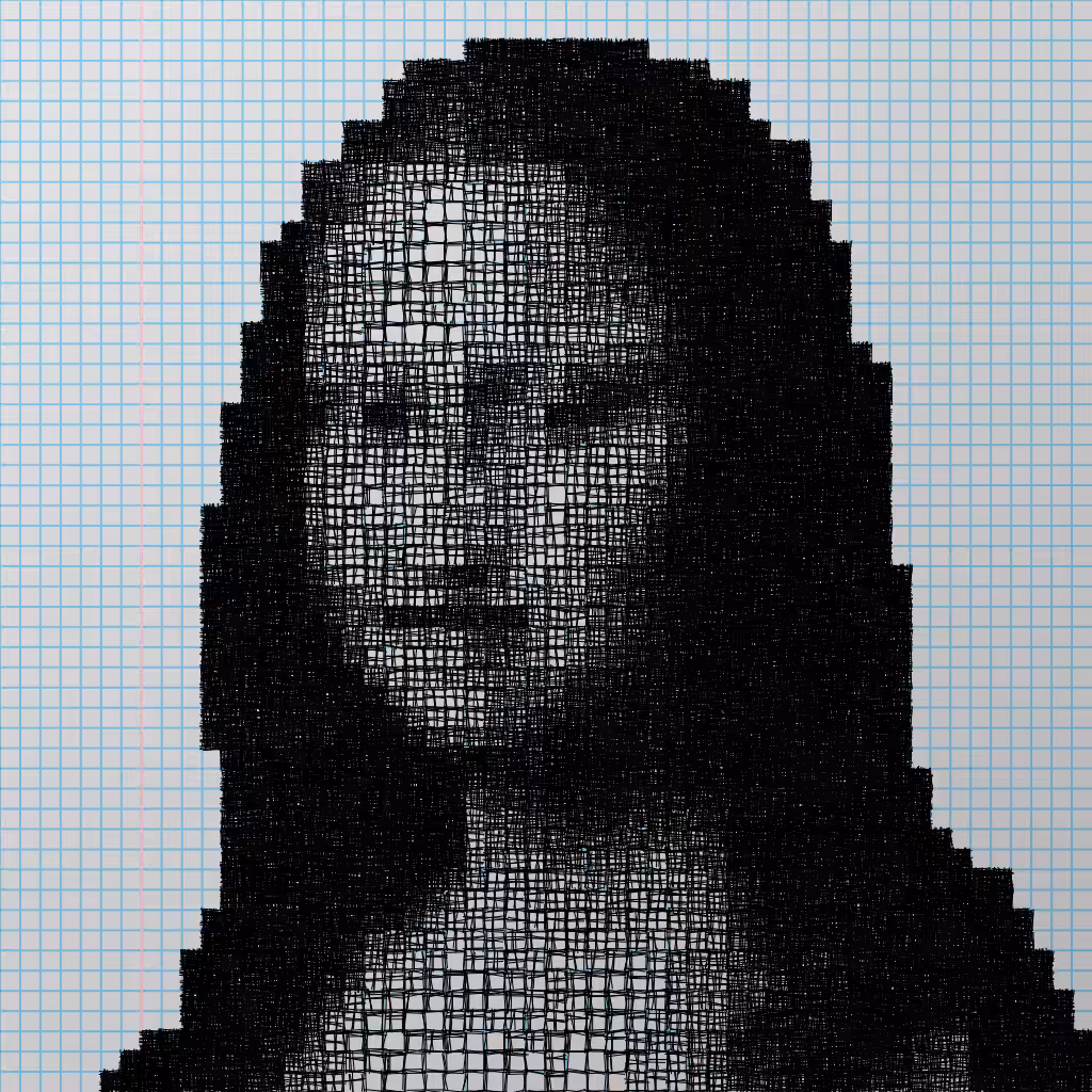 Square Doodle Mona Lisa
