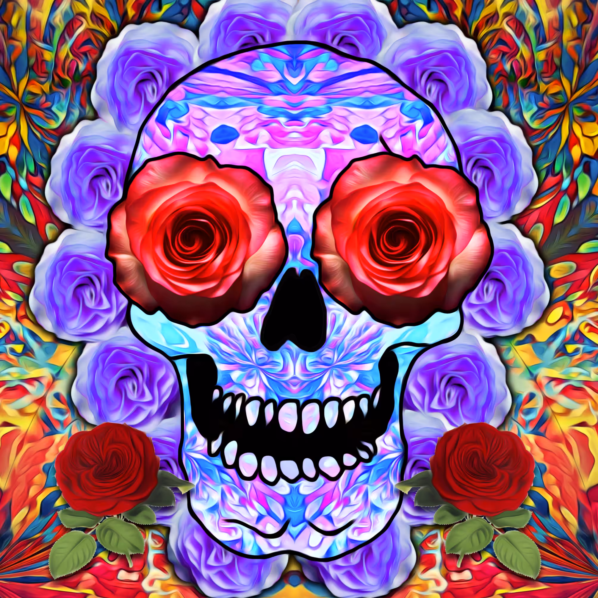 Trippy Flowers Calaca