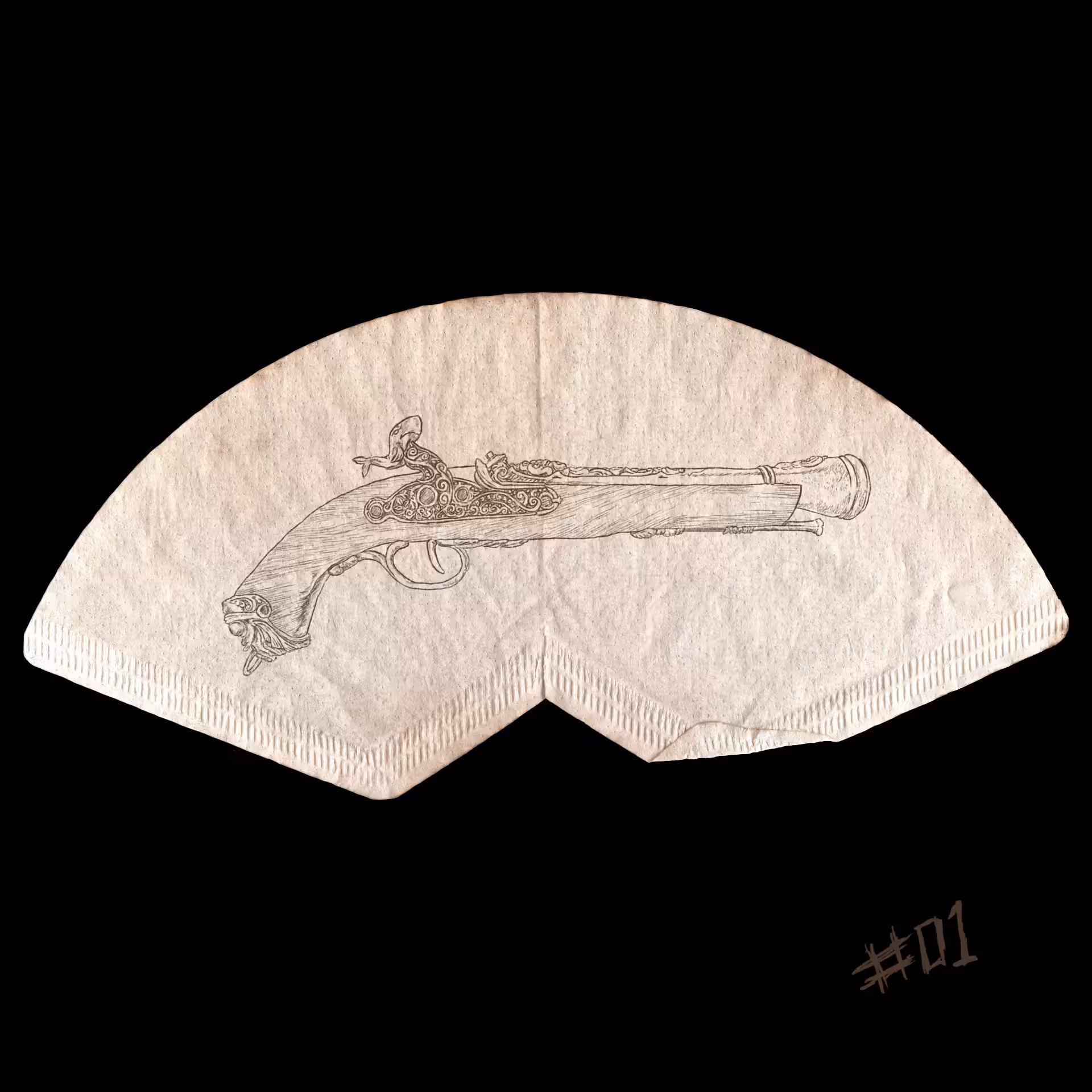 Coffee filter paper #01 - Pirate Pistol