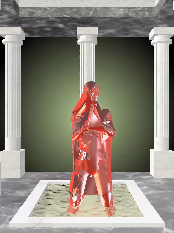 HeavenComputer: The Praying Bright Red Woman #1531