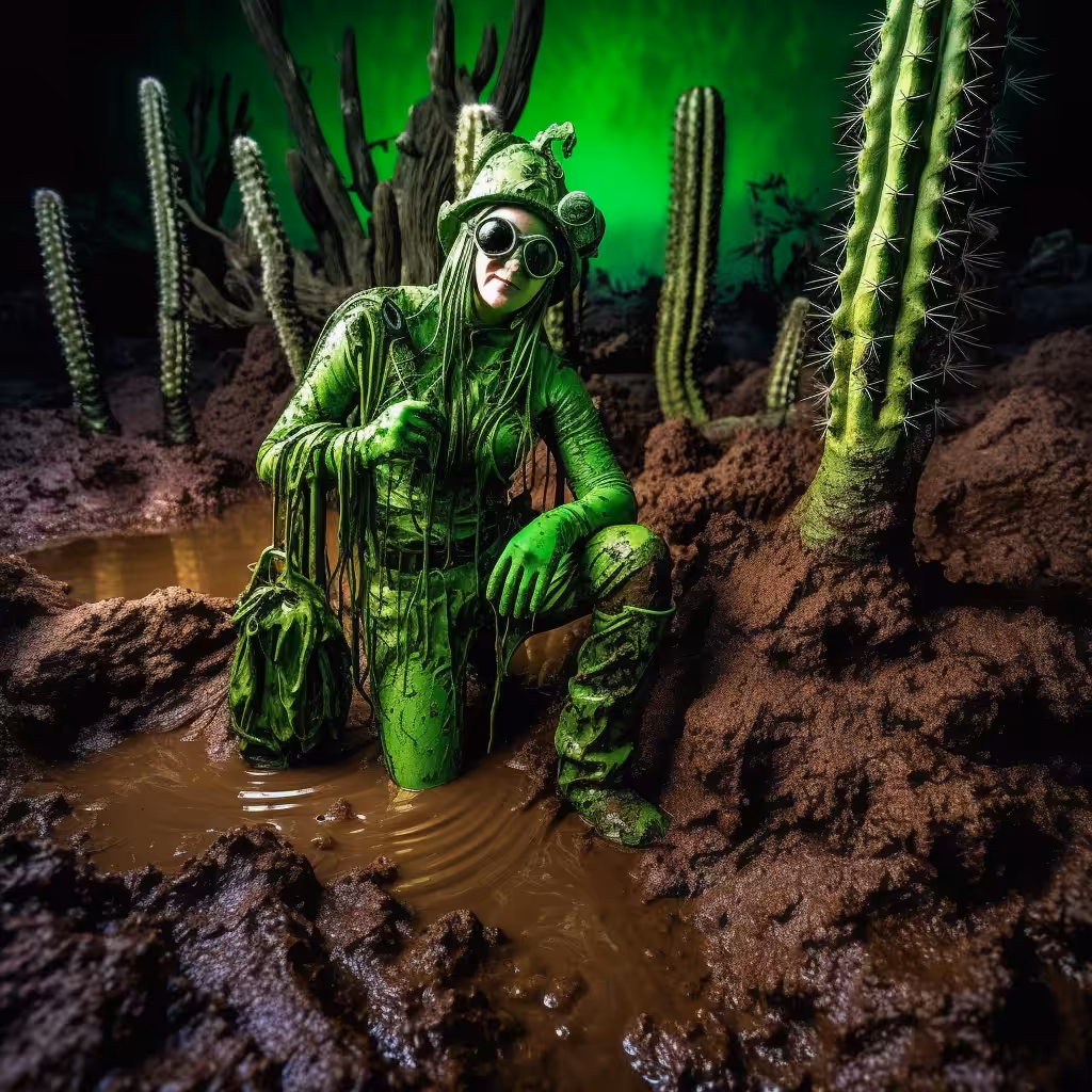 Collaboration green WTF world with cactusboom